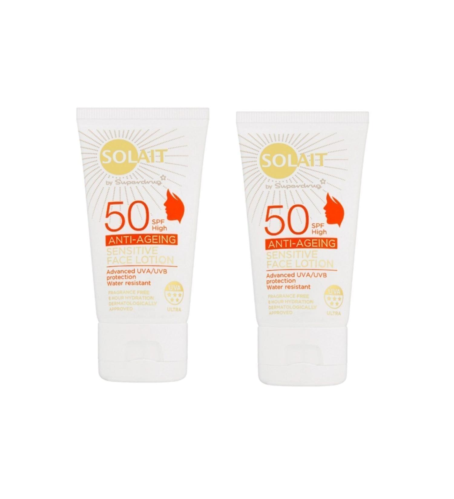 Solait Solait Anti Ageing Sun Cream Spf 50 2 Pieces