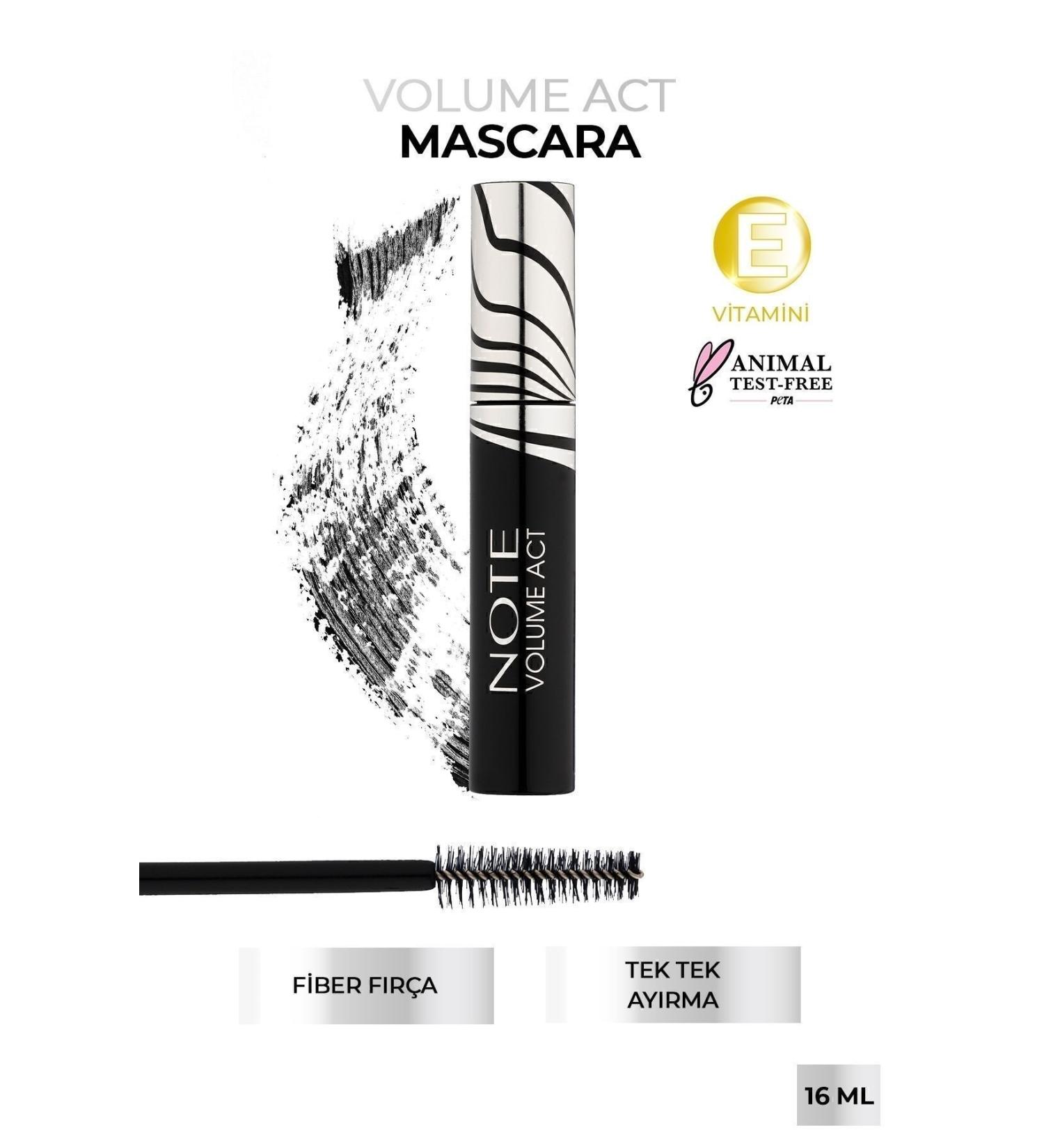 Note Cosmetics Volume Act Separating and Volume Mascara - Black - Buy Online on GoSupps.com