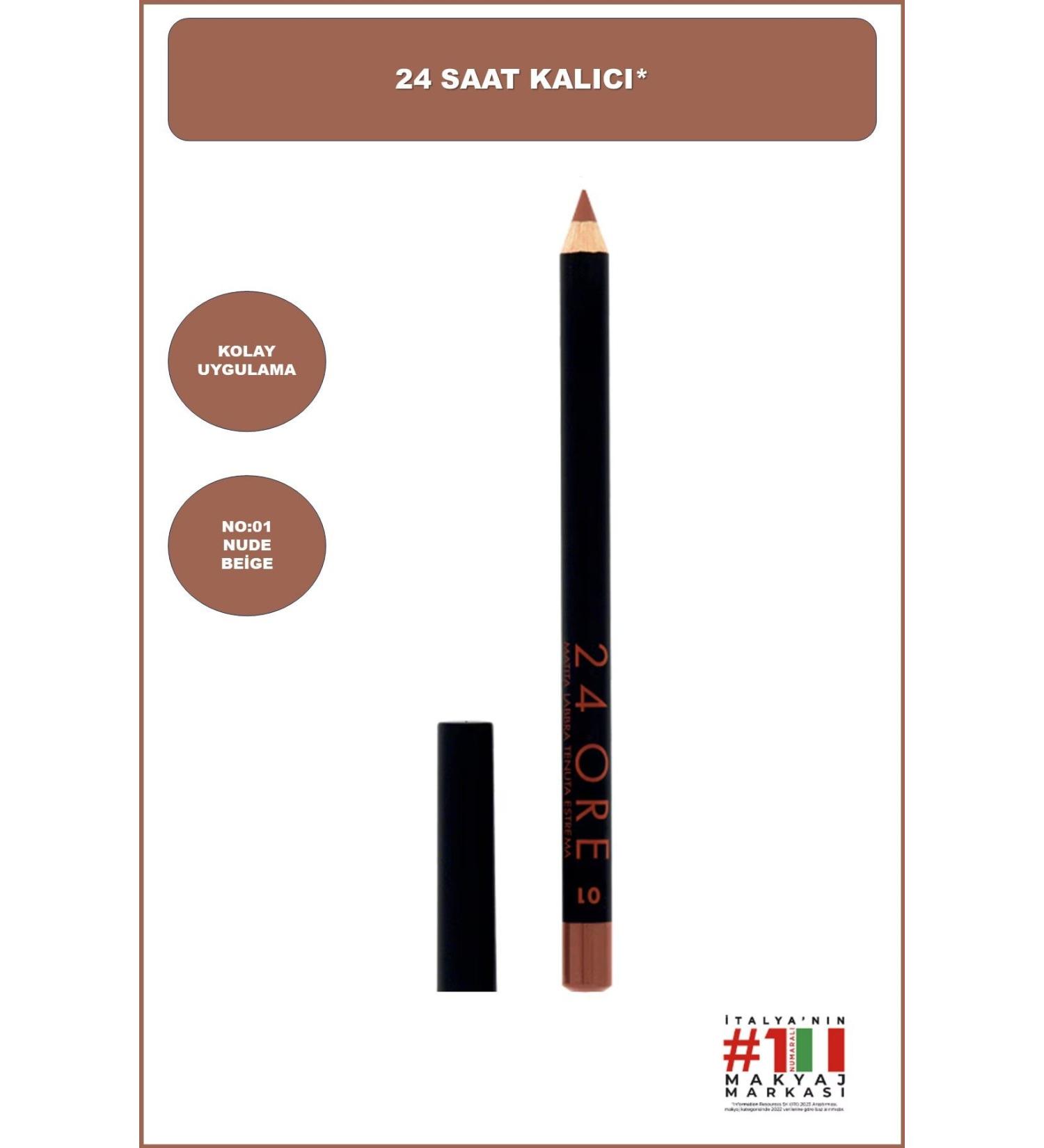Deborah 24ore Lip Pencil No: 1 Nude Beige - Buy Online on GoSupps.com