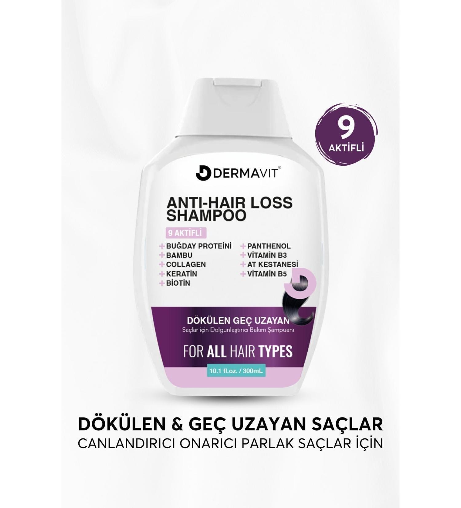 Dermavit Collagen and Keratin Anti-Hair Loss Fast Hair Growth Plumping Repairing Nourishing Shampoo - Buy Online on GoSupps.com