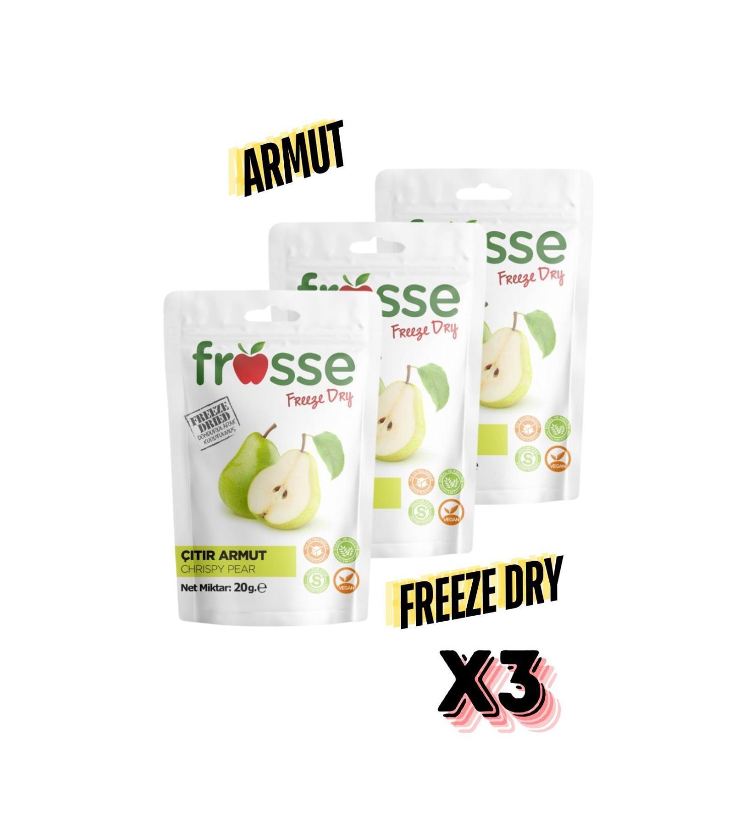 frosse Pear Crisp Freeze Dried 3-Piece Freeze Dried Pear Chips