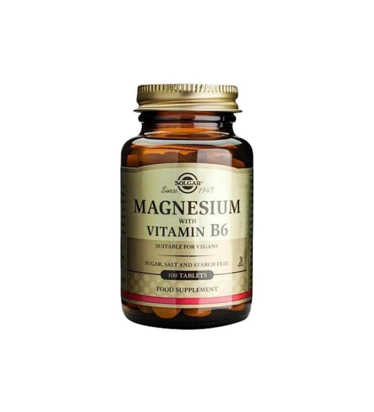 Solgar Magnesium Vitamin B6 100 Tablets