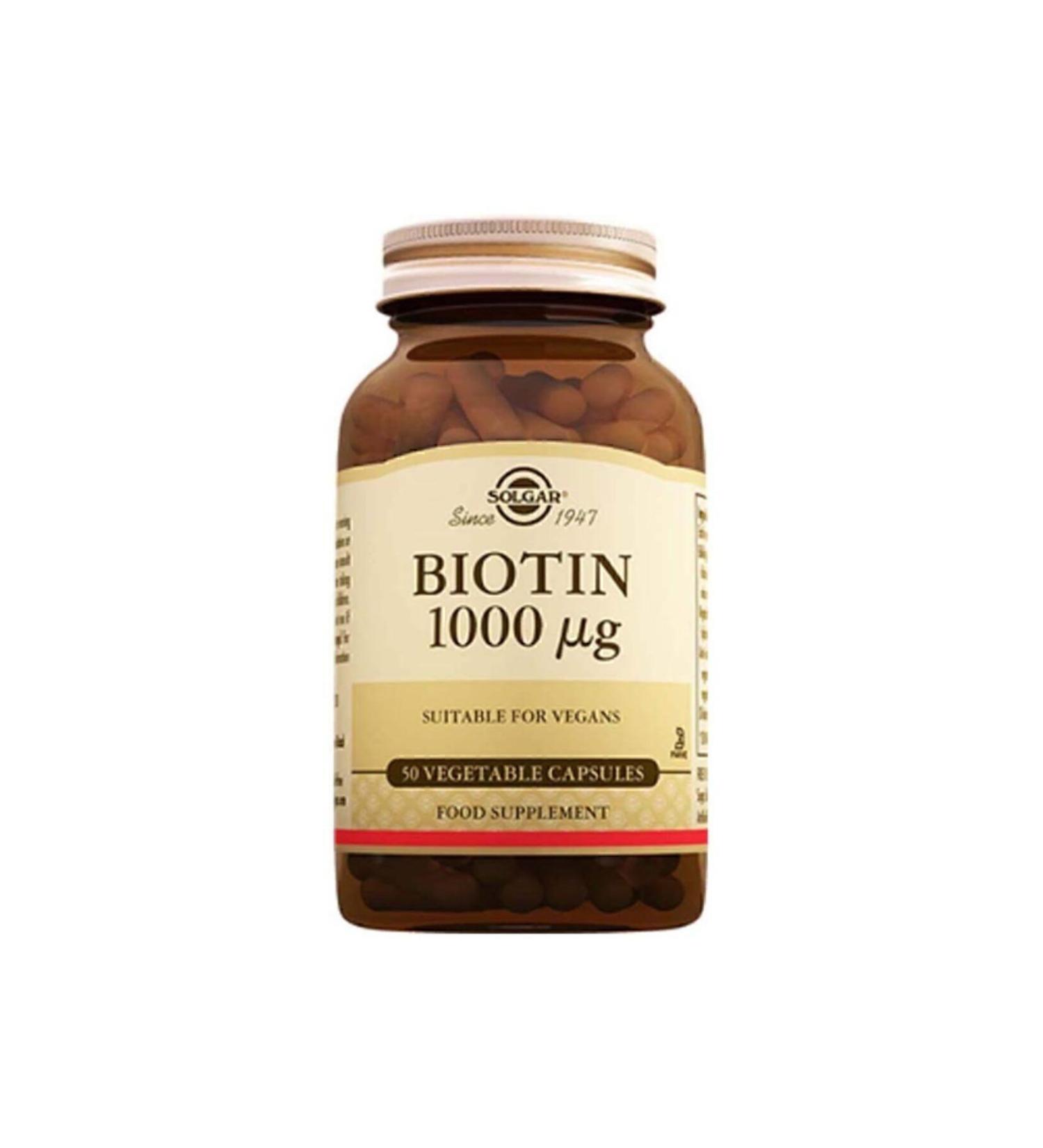 Solgar Biotin 1000 Mcg 50 Capsules
