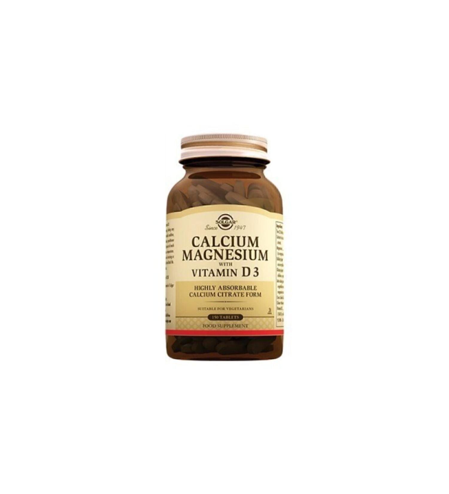 Solgar Calcium Magnesium With Vitamin D3 150 Tablets