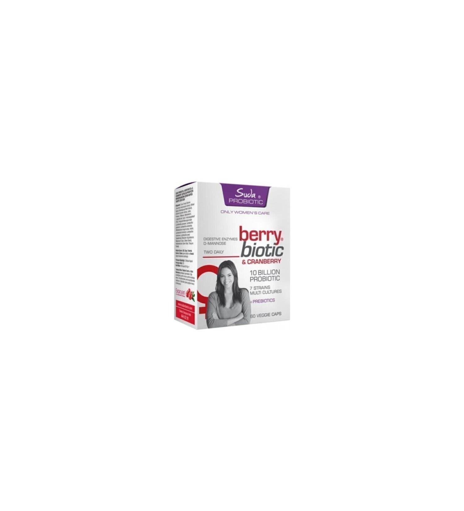Probiotic Berrybiotic 60 Capsules in water