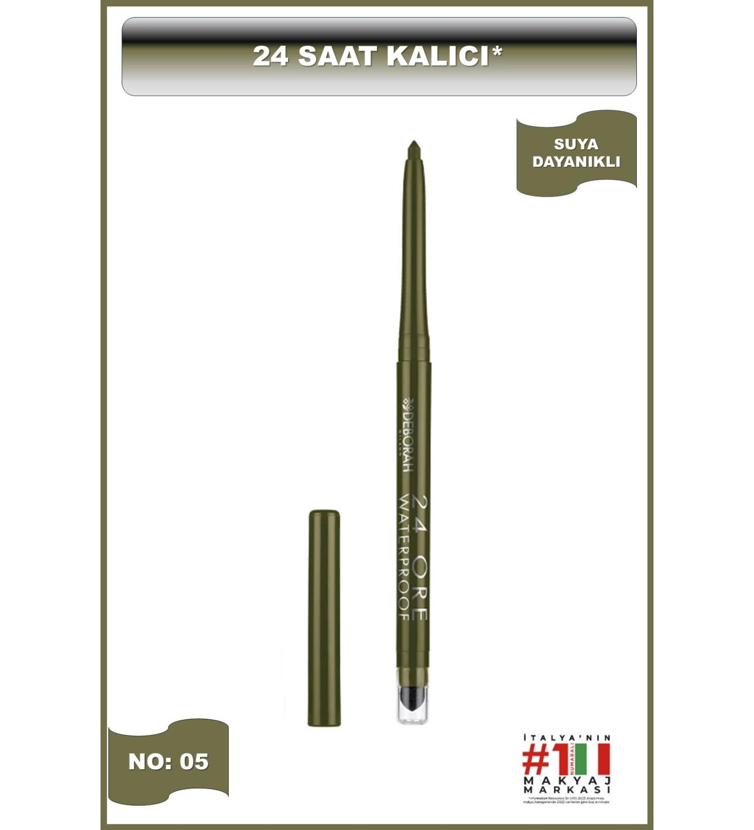Deborah 24ore Waterproof Eye Pencil No: 5 - Buy Online on GoSupps.com
