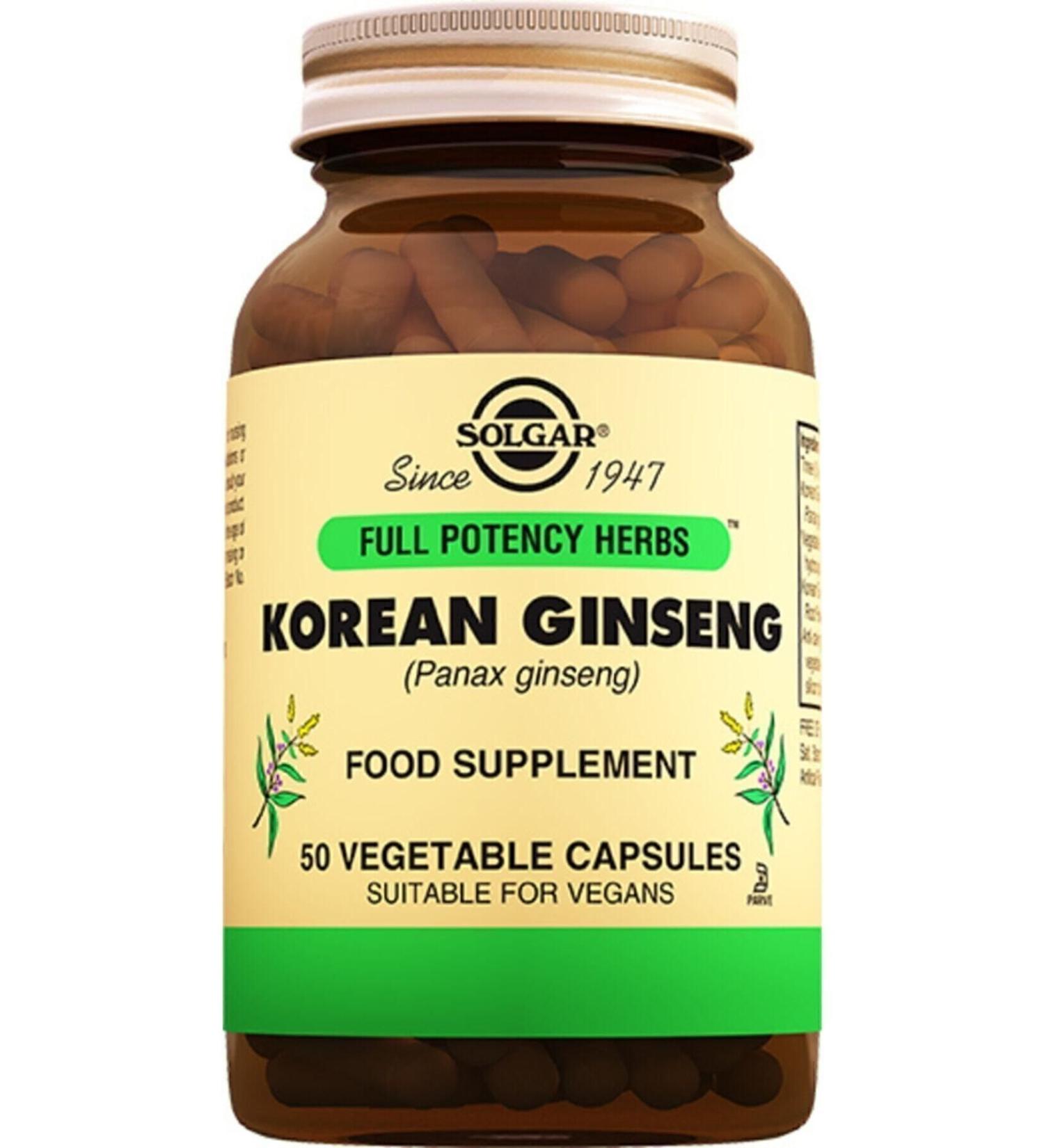 Solgar Korean Ginseng 50 Capsules (G NSEG)