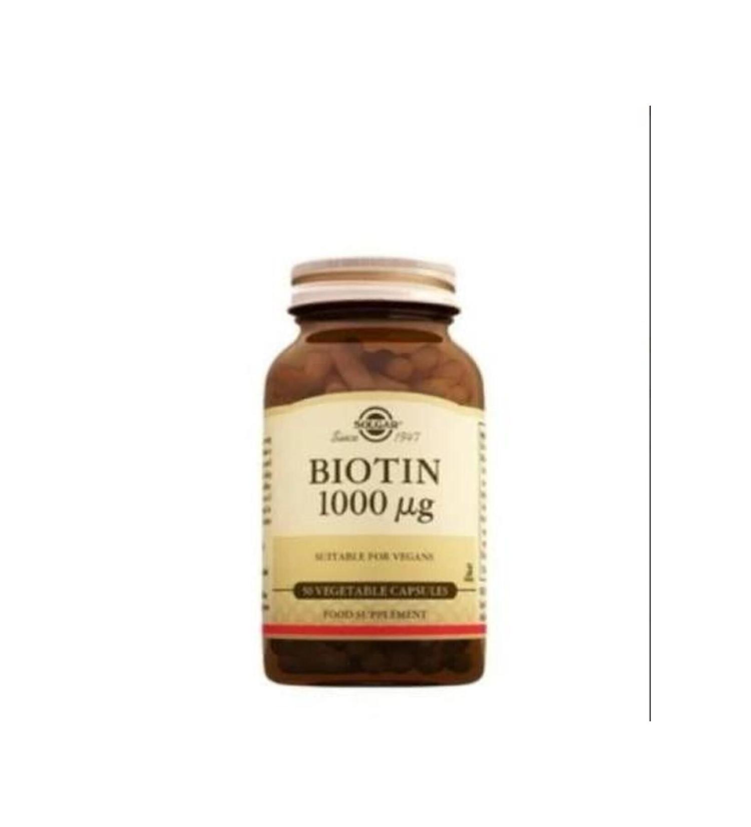 Solgar Biotin 1000 mcg 50 Herbal Capsules