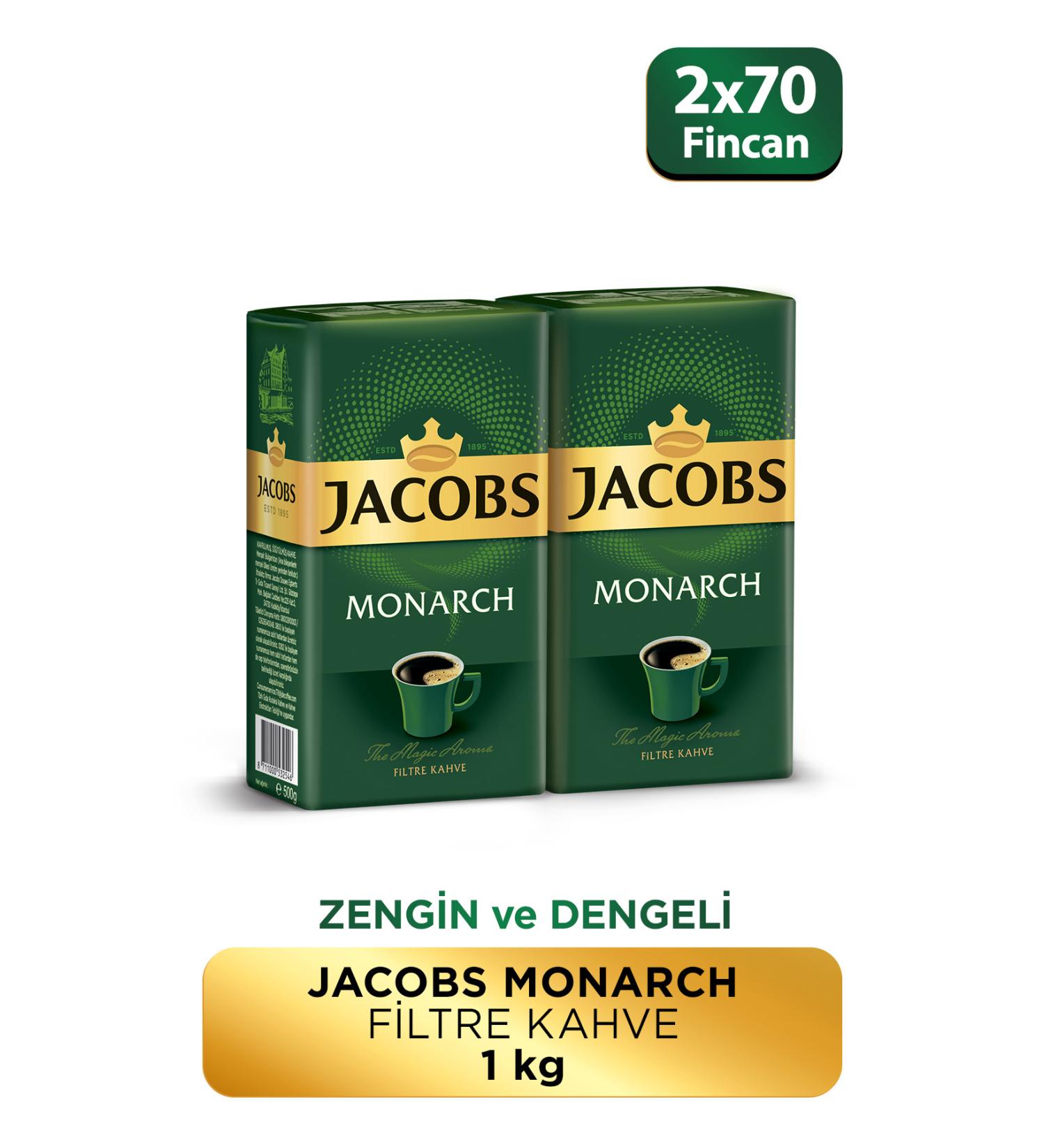 Jacobs Monarch Filter Coffee 500 gr X 2 Pieces - Buy Online on GoSupps.com