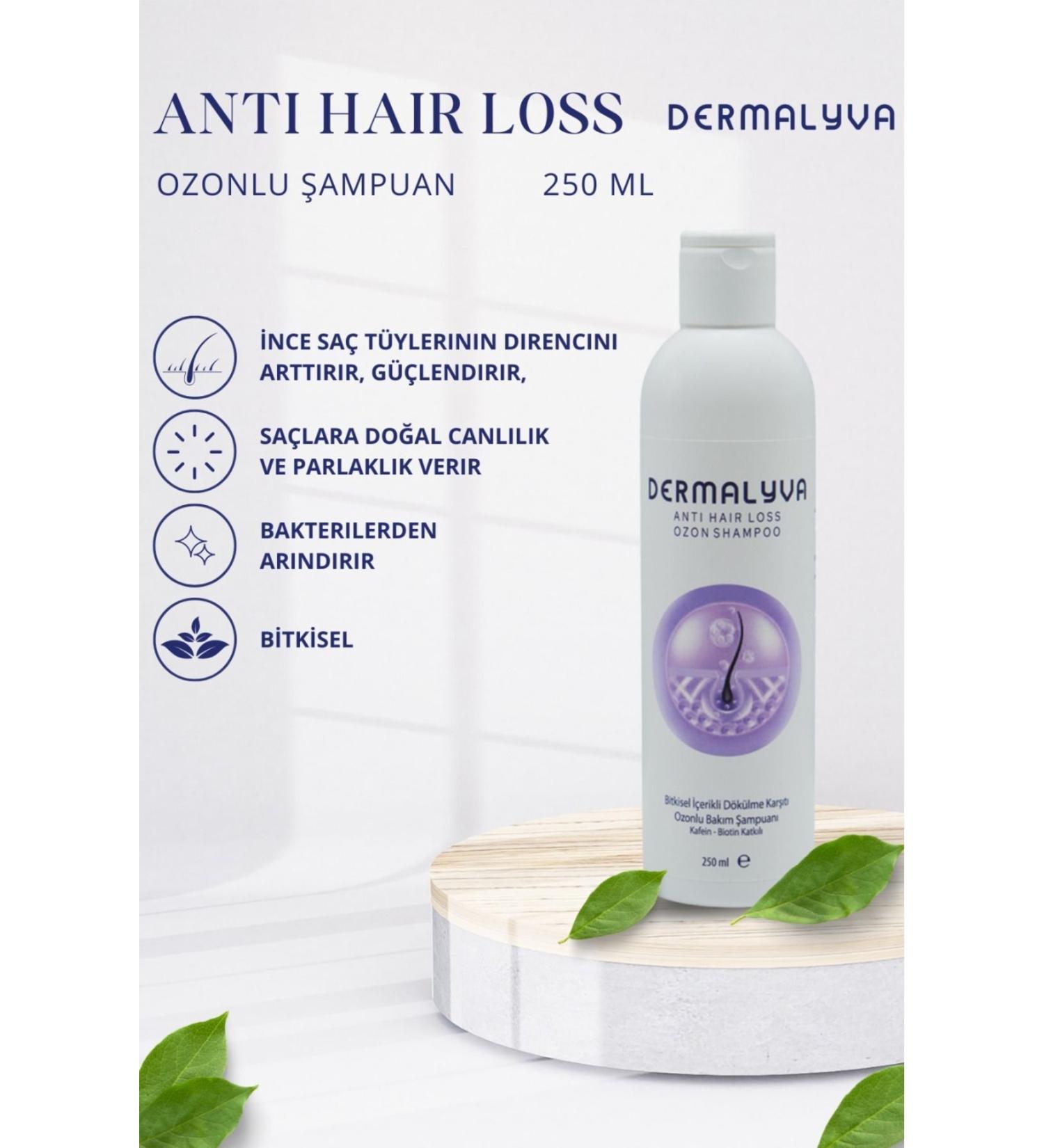 DERMALYVA Cosmetic Anti-Hair Loss Shampoo (15 Active Ozone Caffeine Keratin and Biotin Additive) - Buy Online on GoSupps.com