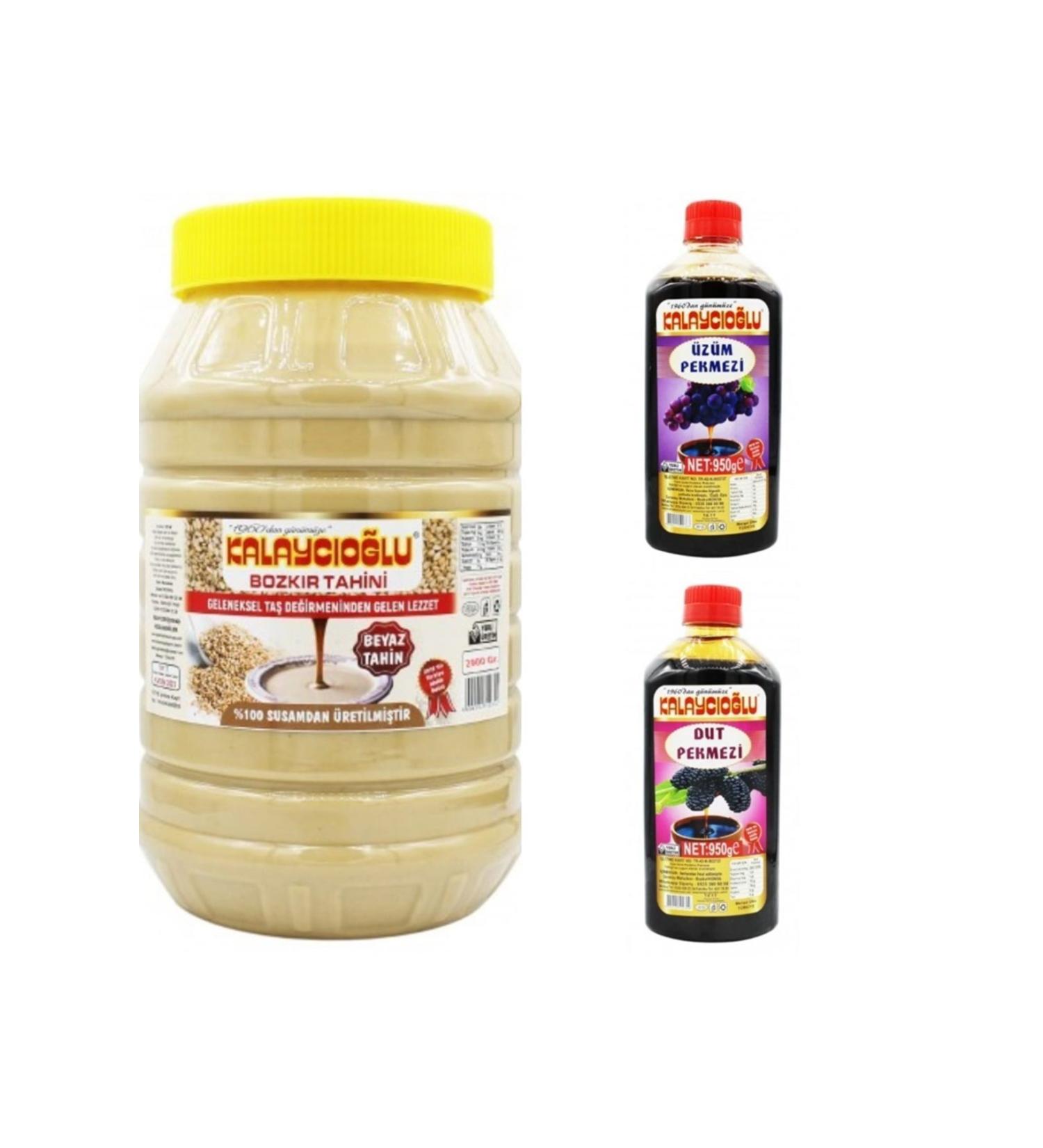 Kalayc o lu White Steppe Tahini 1900gr - Mulberry Molasses 950gr - Grape Molasses 950gr