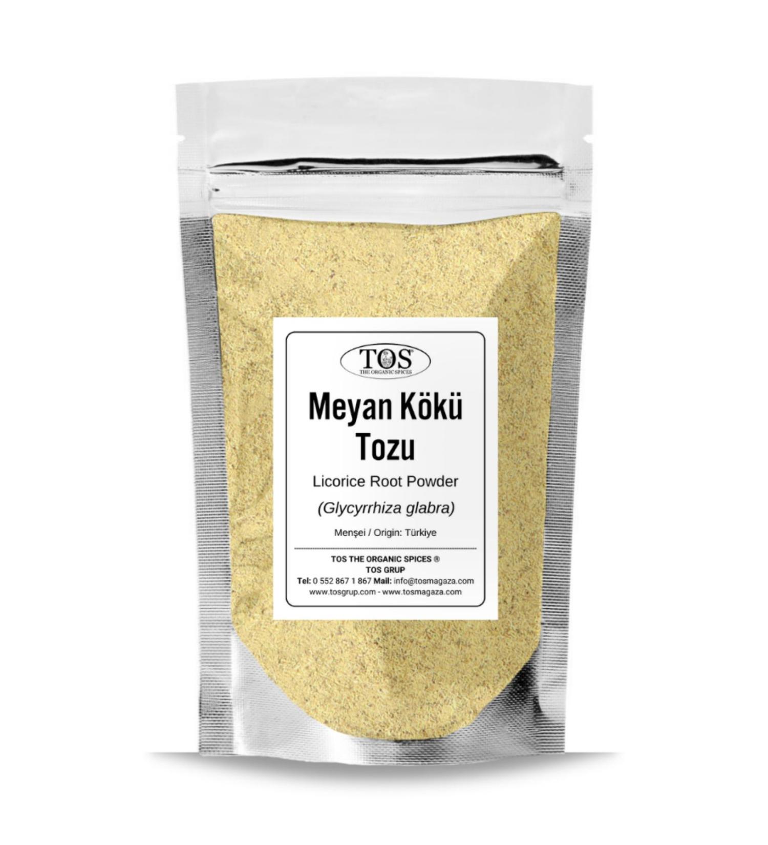 TOS The Organic Spices Licorice Root Powder 250 gr (1ST QUALITY) Glycyrrhiza Glabra / Licorice Root Powder