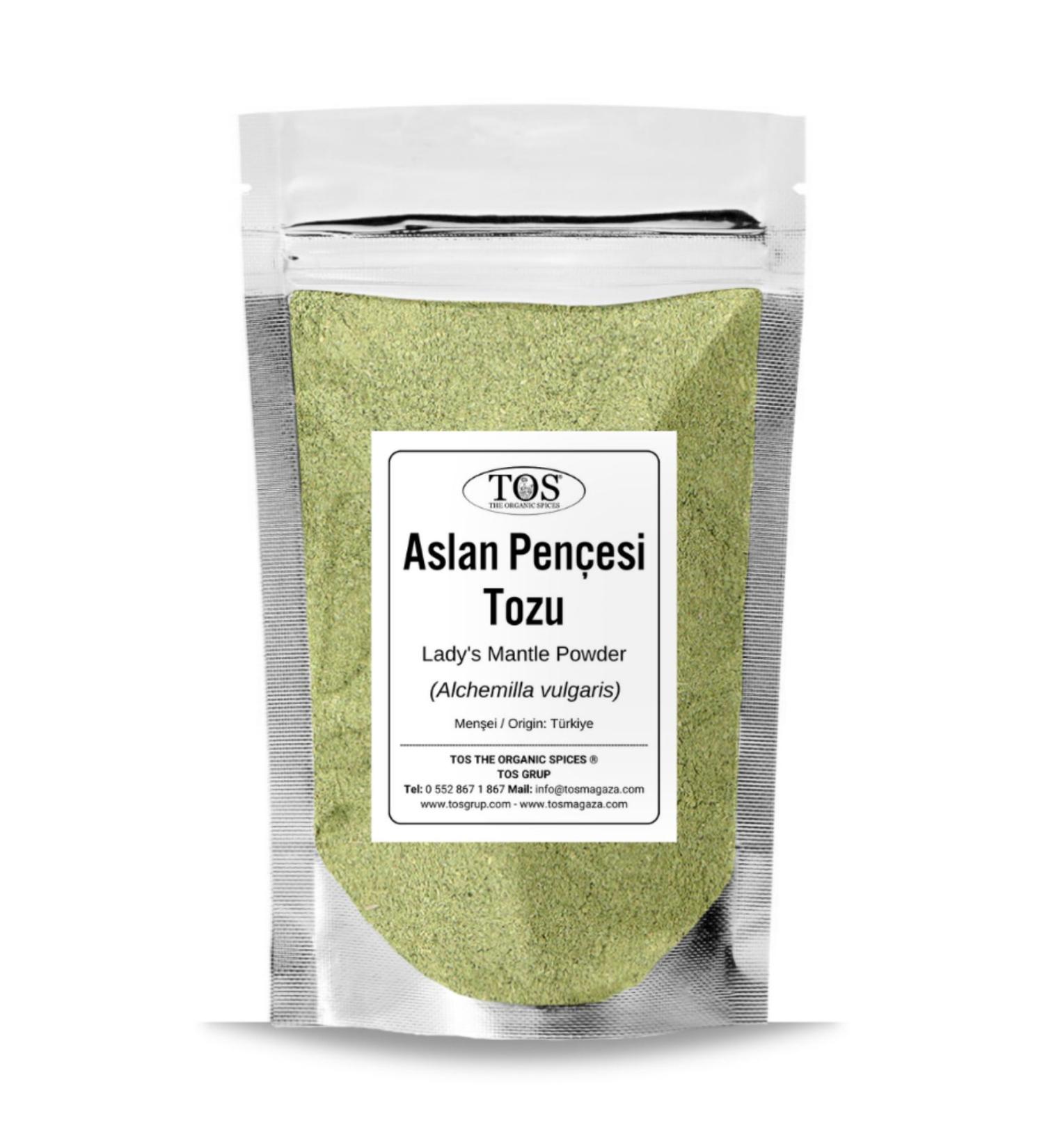 TOS The Organic Spices Lady's Mantle Powder 500 gr (1st Quality) Alchemilla vulgaris / Lady's Mantle Powder