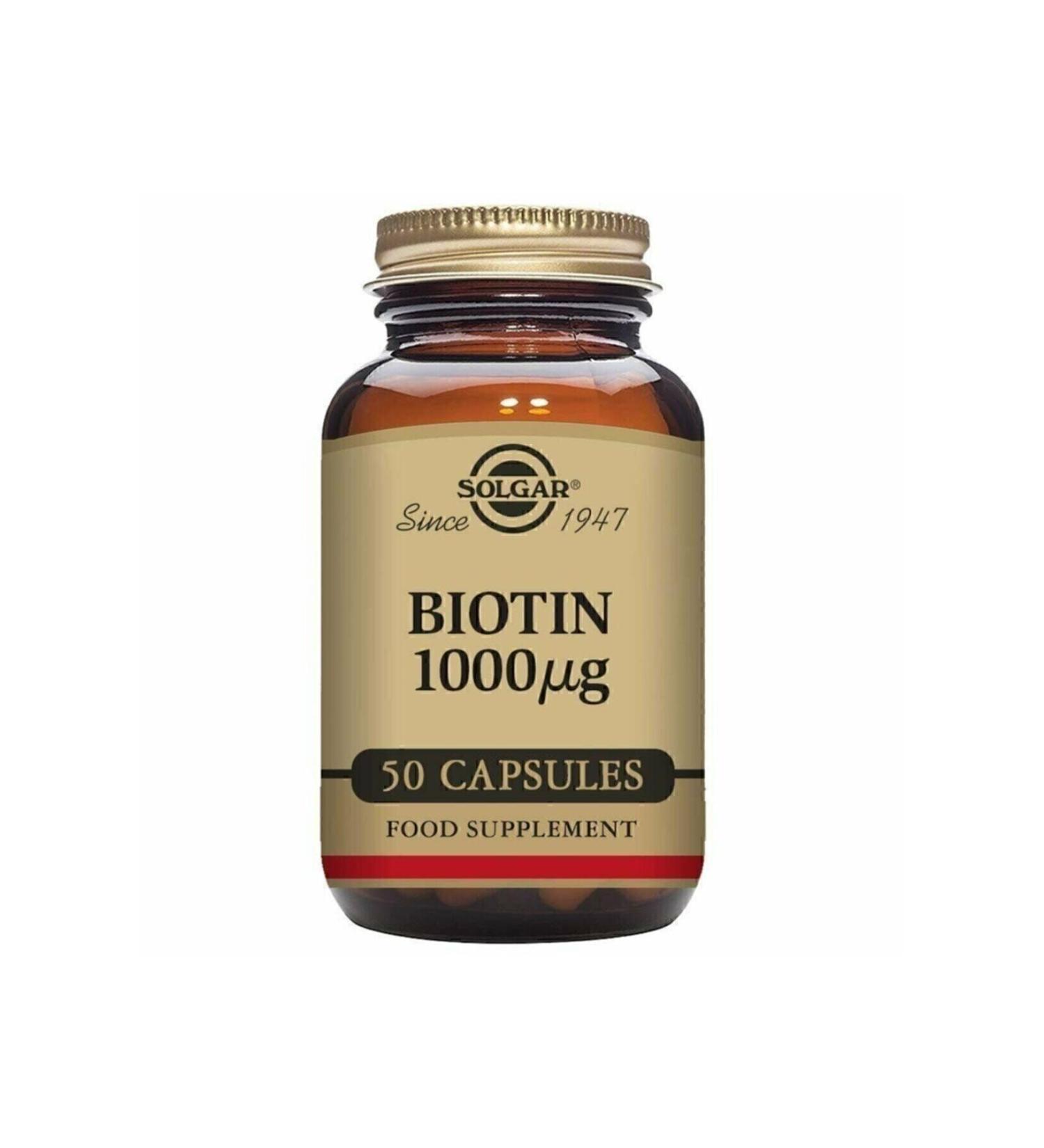 Solgar Biotin 1000 Mcg 50 Capsules - Buy Online on GoSupps.com