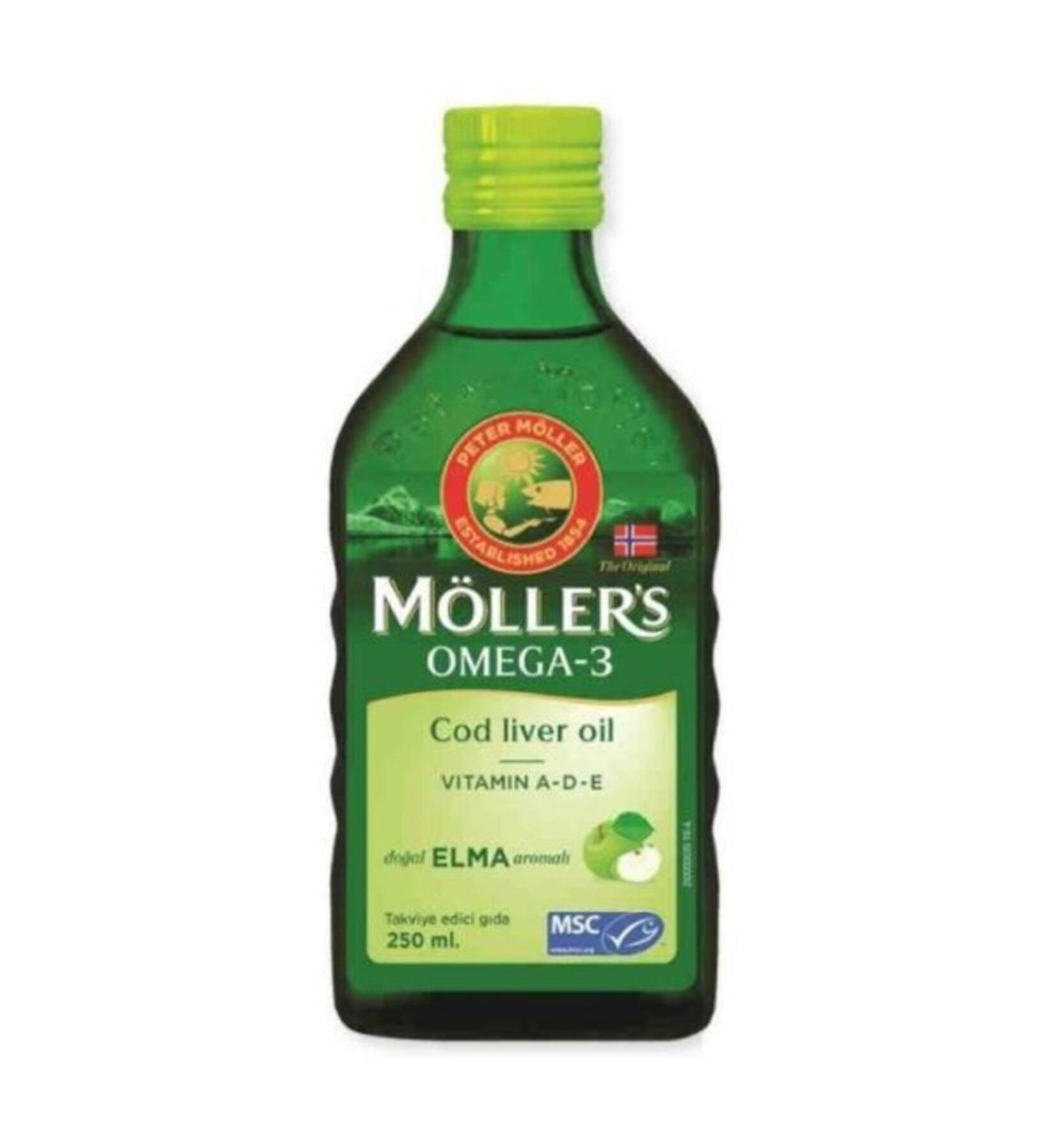 Mollers M llers Omega 3 Fish Oil Natural Apple Flavor 250 Ml