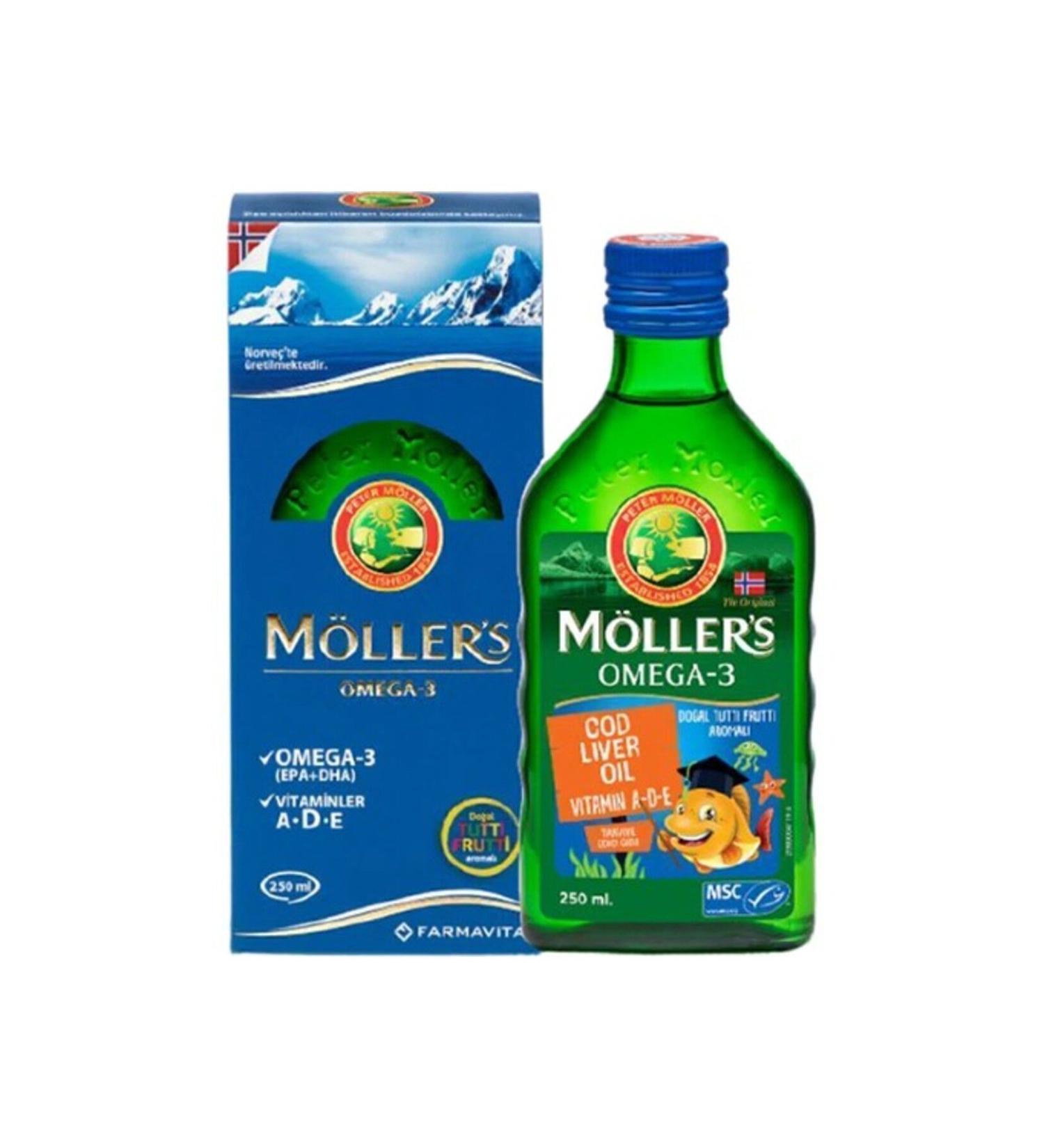 Mollers Omega-3 Fish Oil Syrup Tutti Frutti 250 Ml