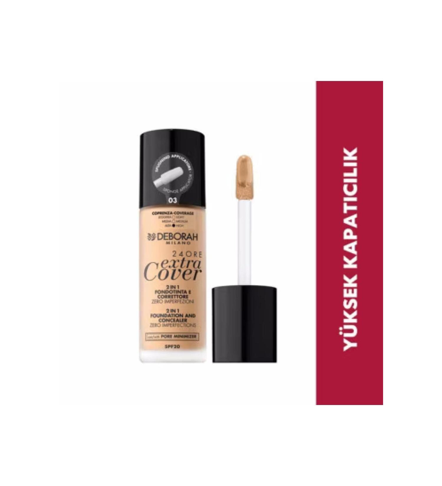 Deborah 24Ore Extra Cover Foundation No 03 Sand
