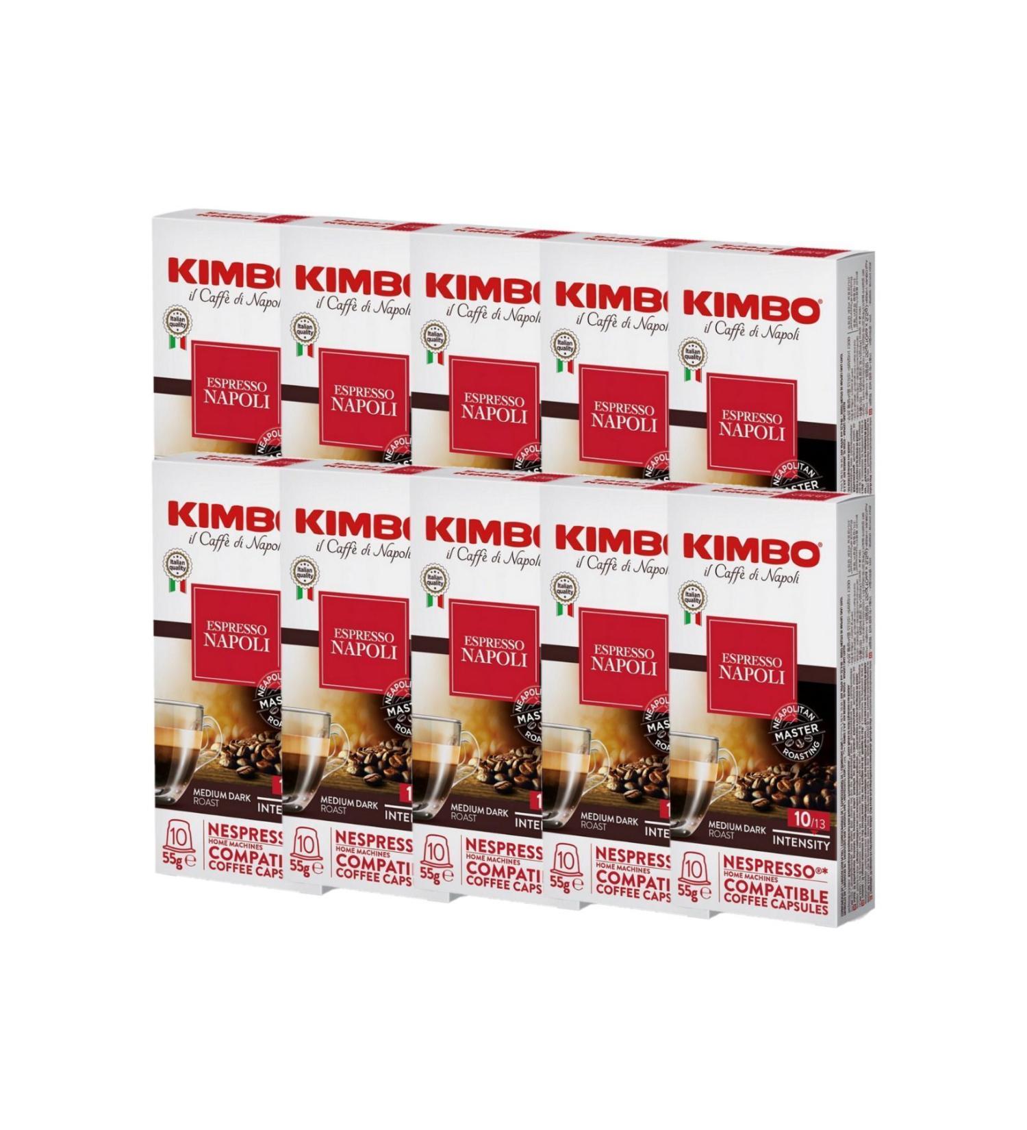 Kimbo Napoli Nespresso Compatible Capsule Coffee (Box of 10) (10 Boxes) - Buy Online on GoSupps.com