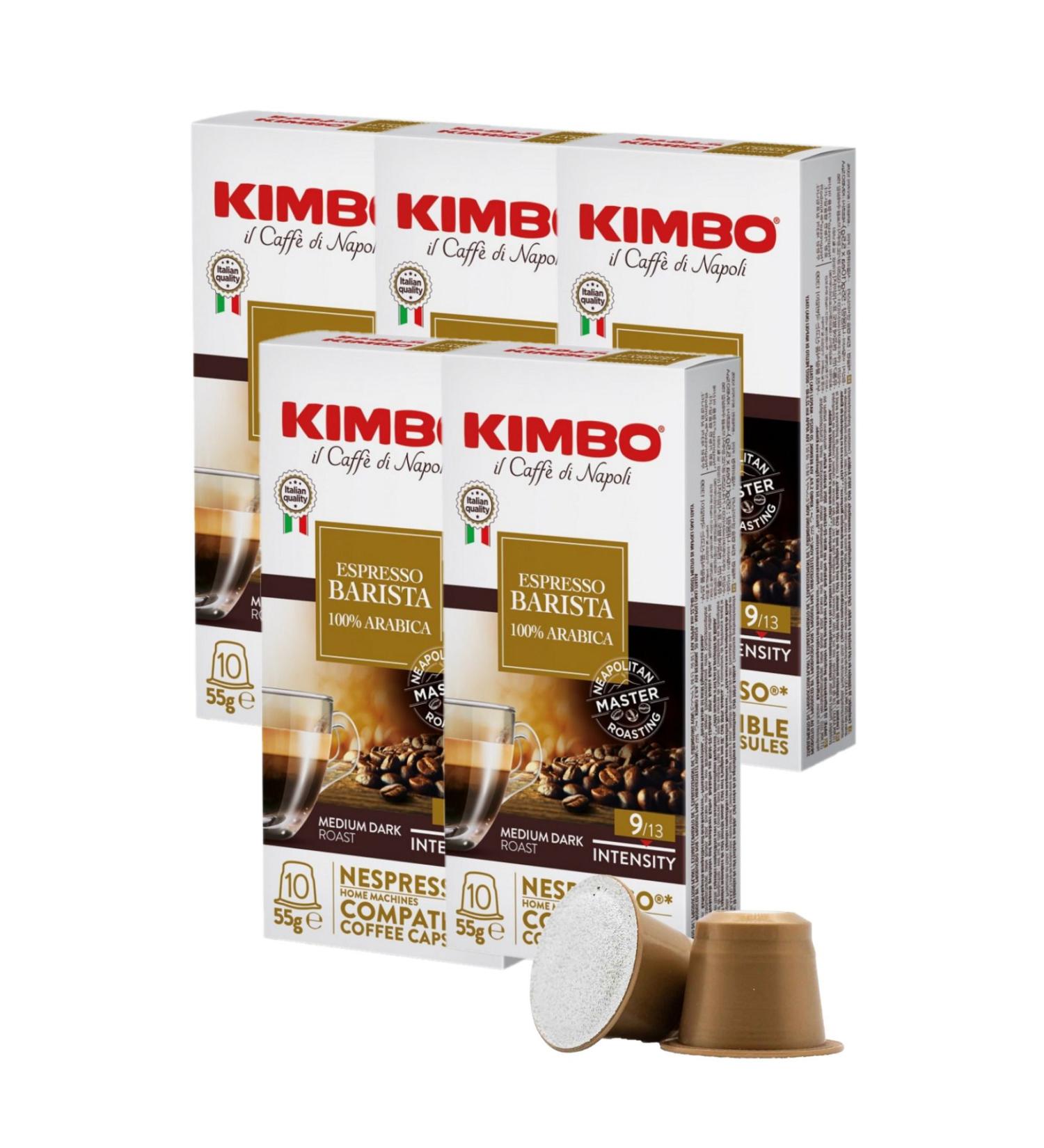 Kimbo Barista Armonia 100% Arabica Nespresso Compatible Capsule Coffee (Box of 10) (5 Boxes)