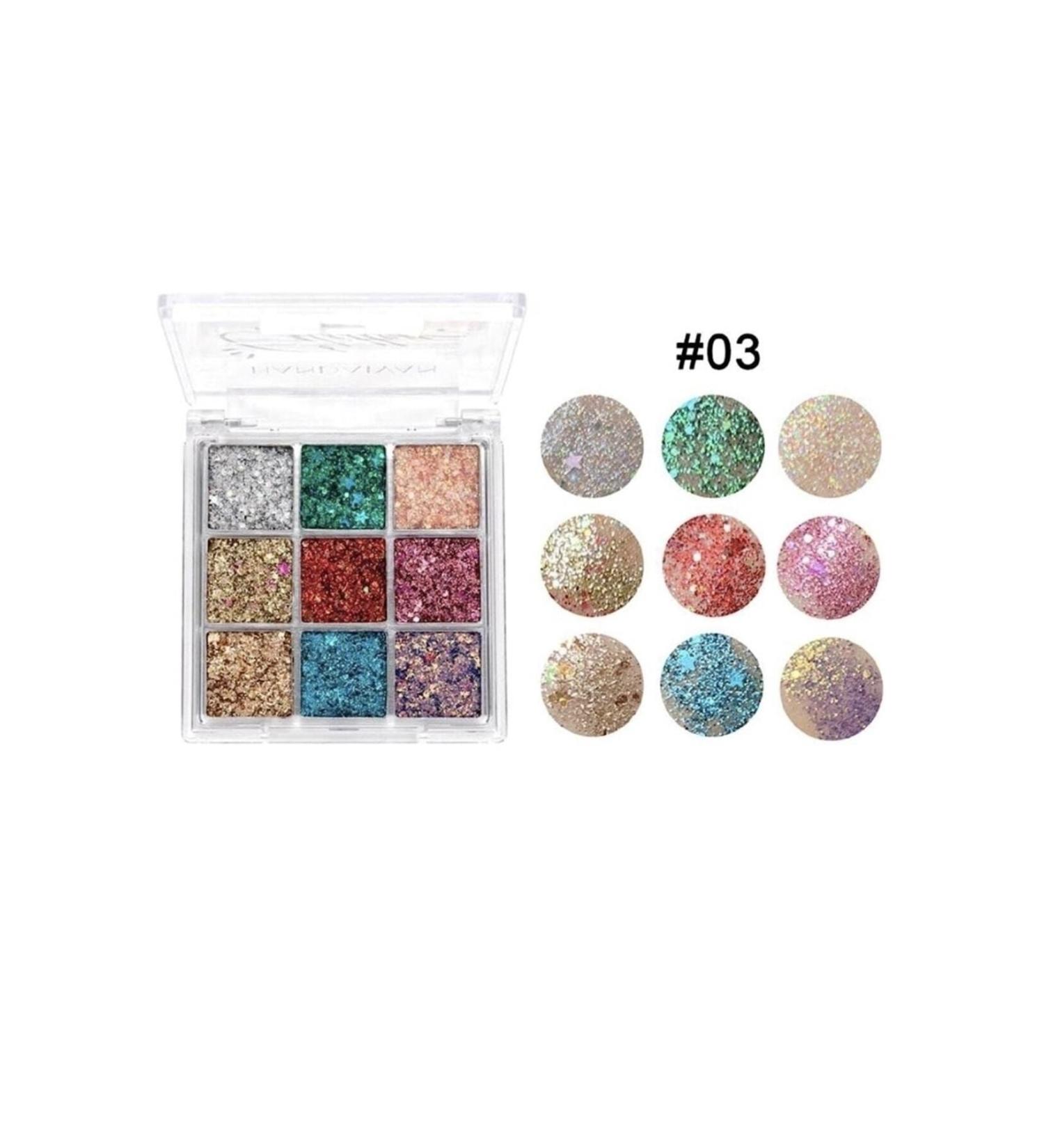 noedesign 9-Piece Glitter Glitter Eyeshadow Palette Starry Sparkling Eyeshadow