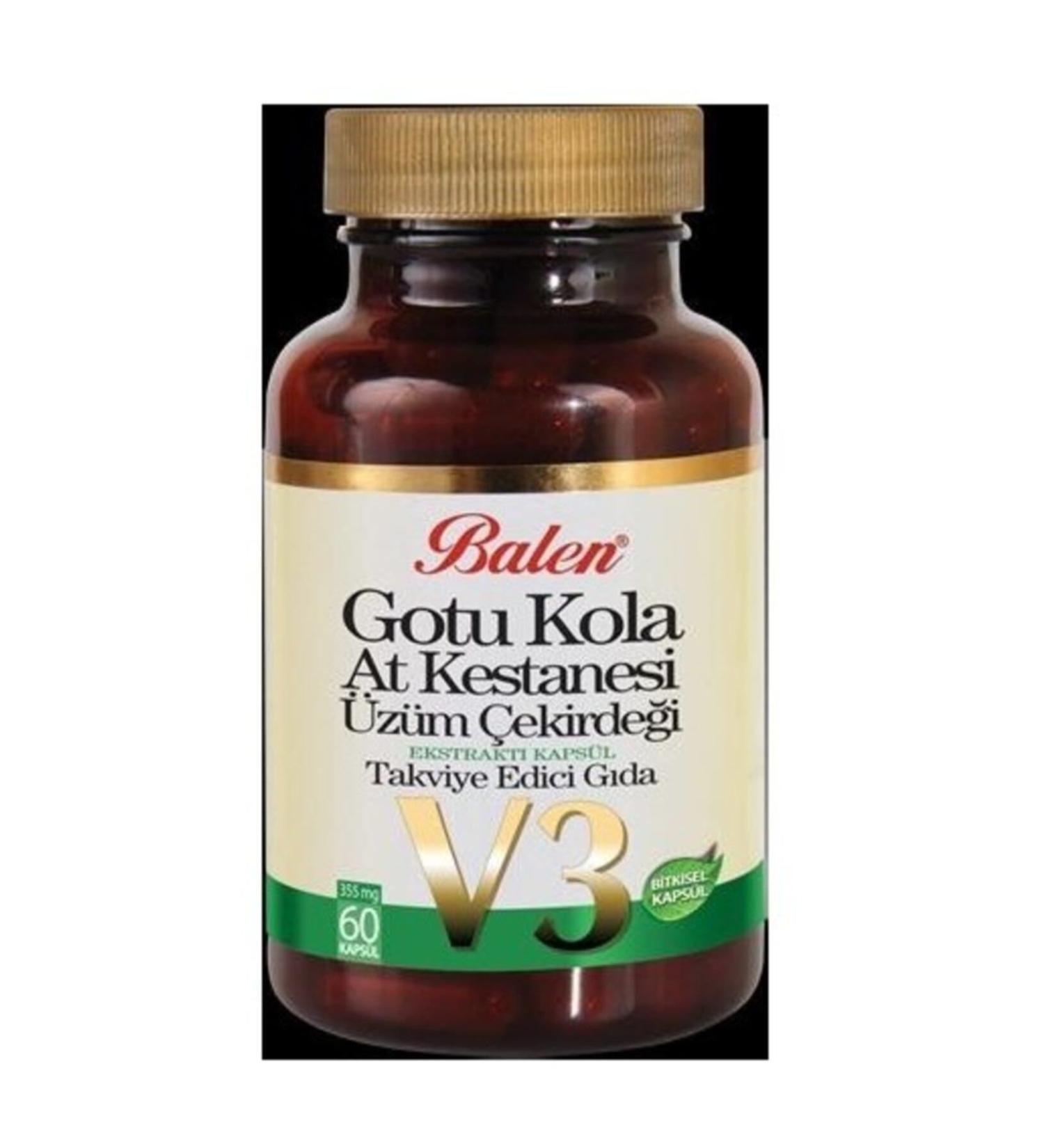 Balen Gotu Kola Horse Chestnut Grape Seed Extract Capsule 355 mg 60 Capsules