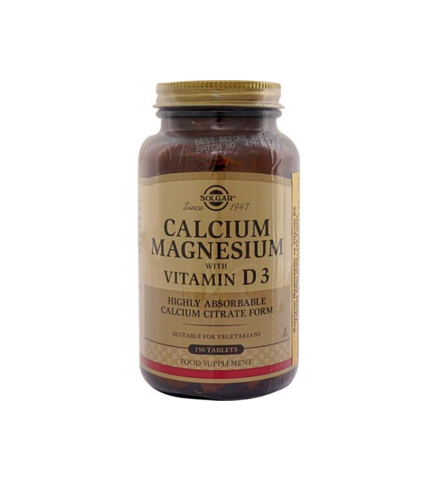 Solgar Calcium Magnesium Vitamin D3 150 Tablets