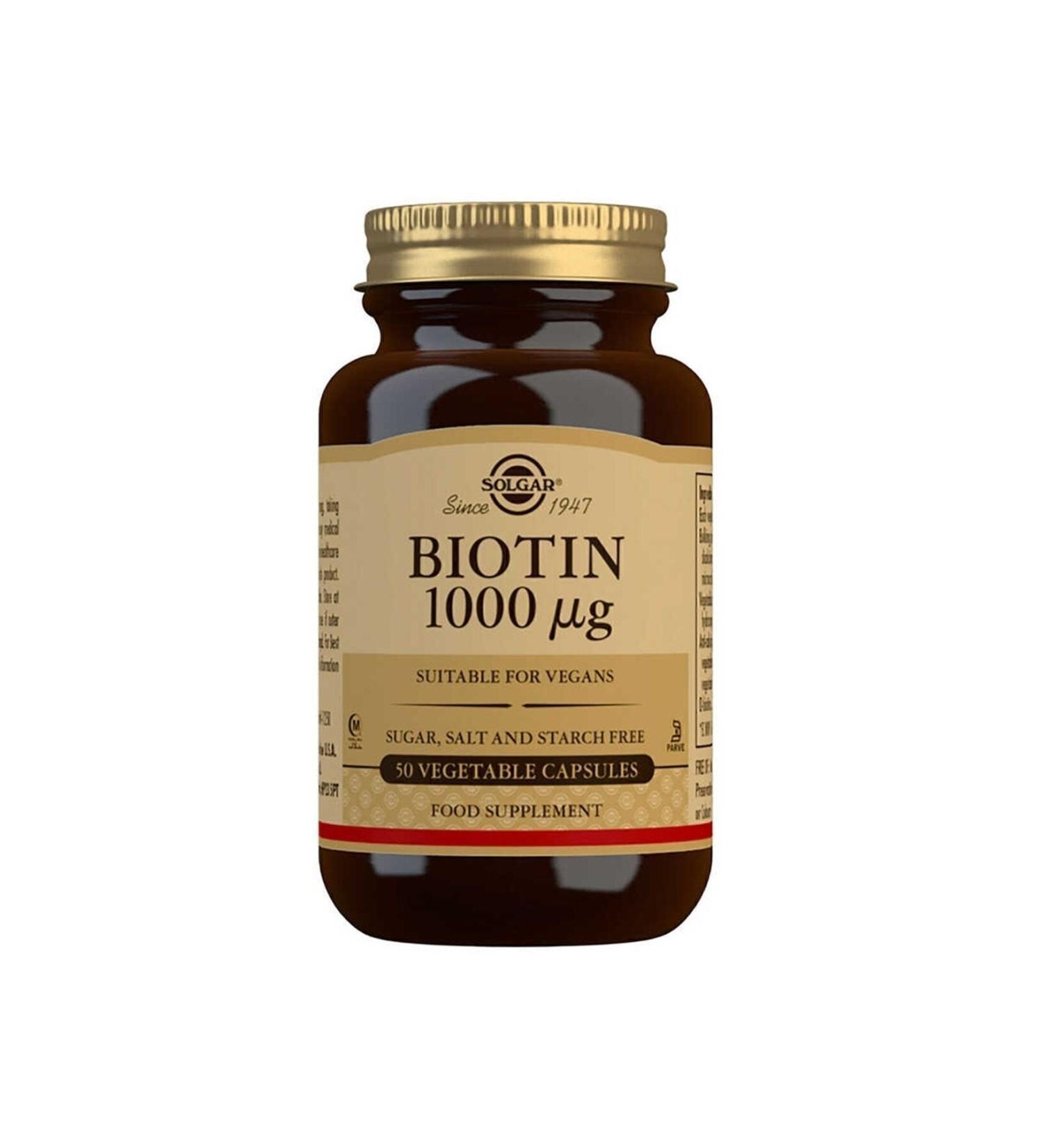 Solgar Biotin 1000 Mcg 50 Capsules