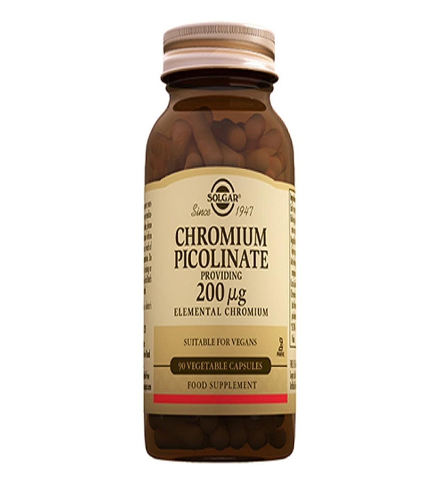 Solgar Chromium Picolinate 200 Mcg 90 Capsules
