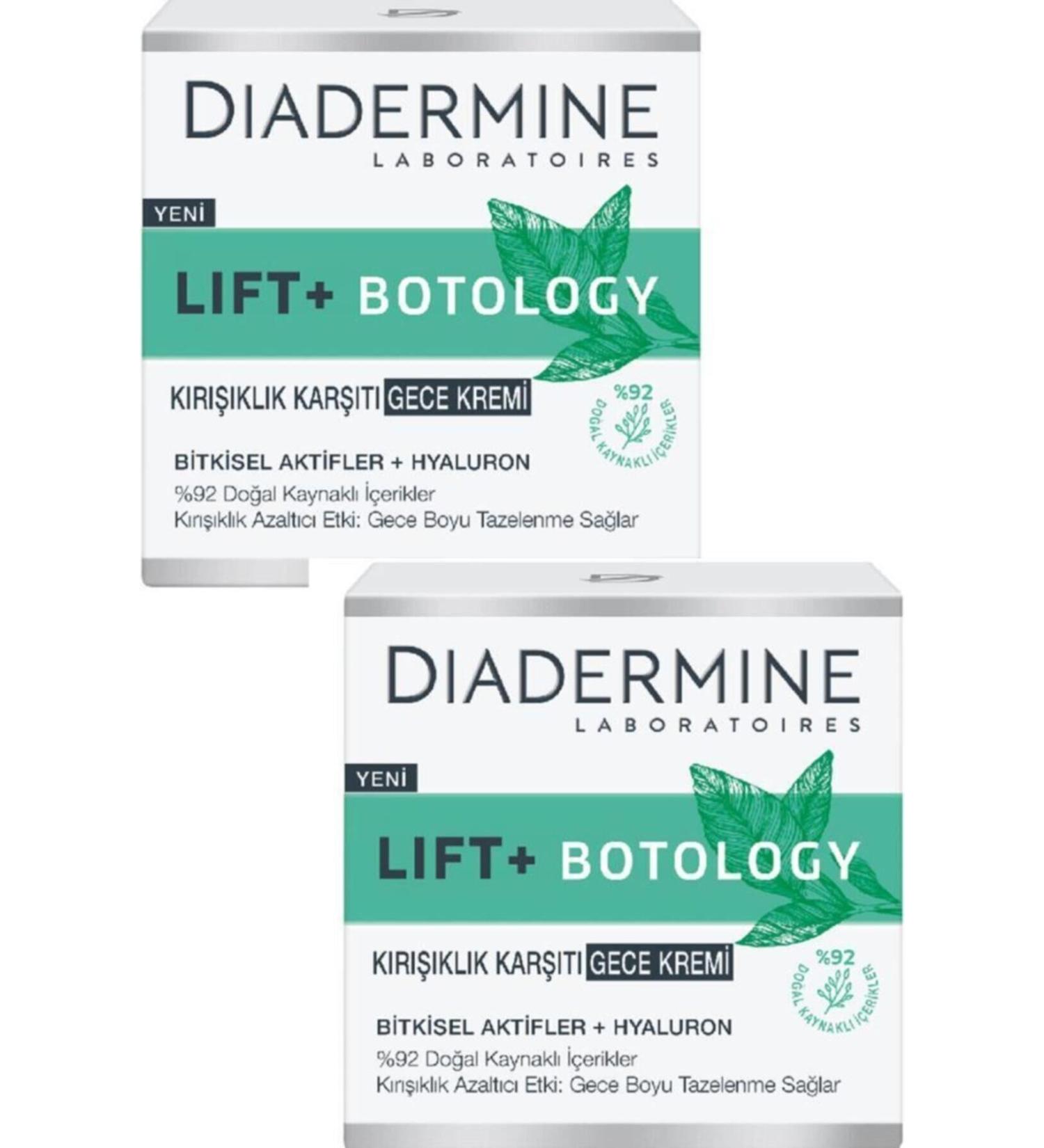 Diadermine Lift+ Botology Anti-Wrinkle Night Cream 50 Ml. (Natural Source) 2-Pack - Buy Online on GoSupps.com
