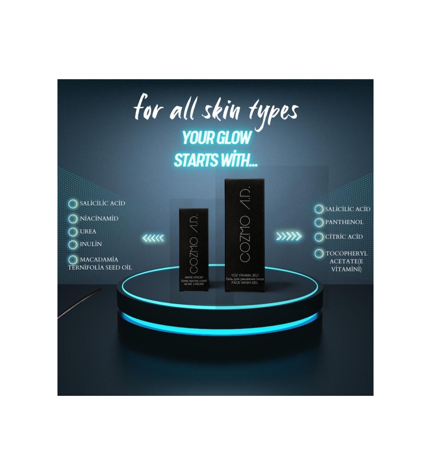 COZMO AD Acne Cream & Face Wash Gel