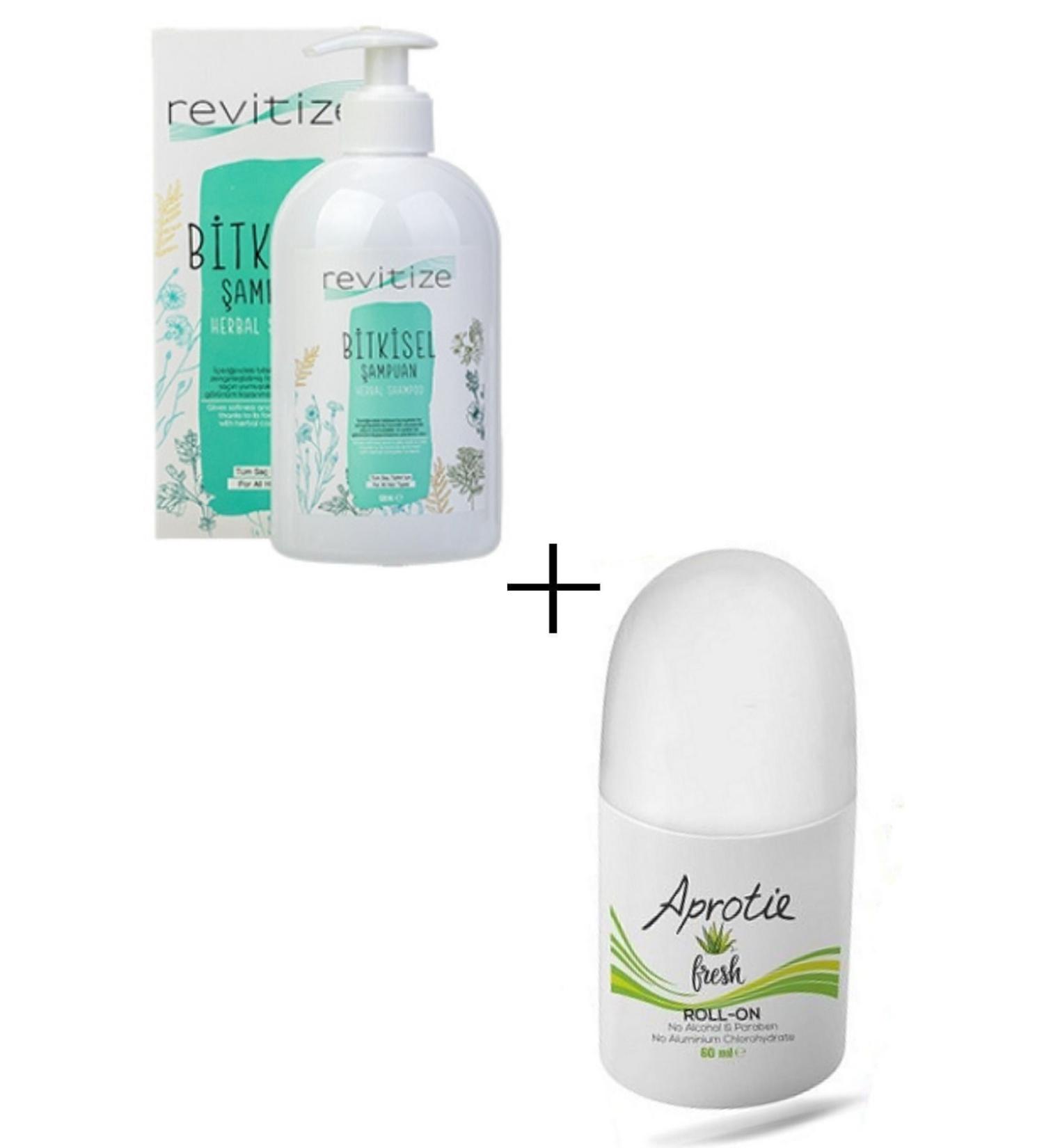 Tiens Revitize Herbal Shampoo 500 ml & Aprotie Fresh Roll-on 60 ml - Buy Online on GoSupps.com