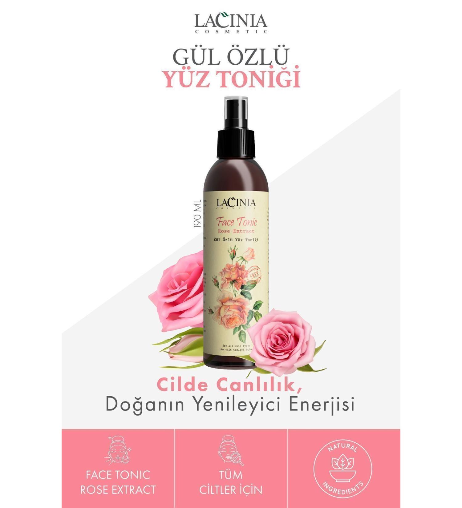 Lacinia Rose Essence Facial Cleansing Tonic 190 ml Suitable for Face and Body Care - Buy Online on GoSupps.com