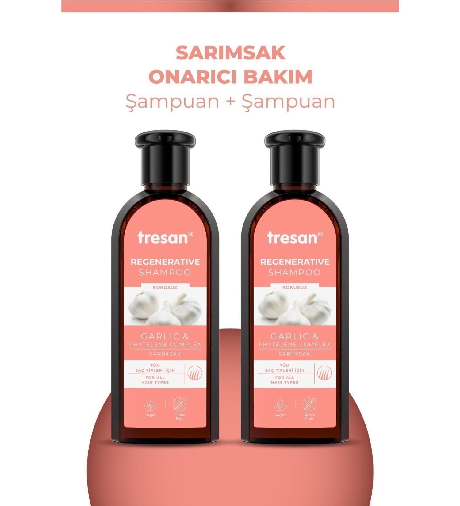 Tresan Garlic Repair Care Shampoo 300 ml 2 Li - Buy Online on GoSupps.com