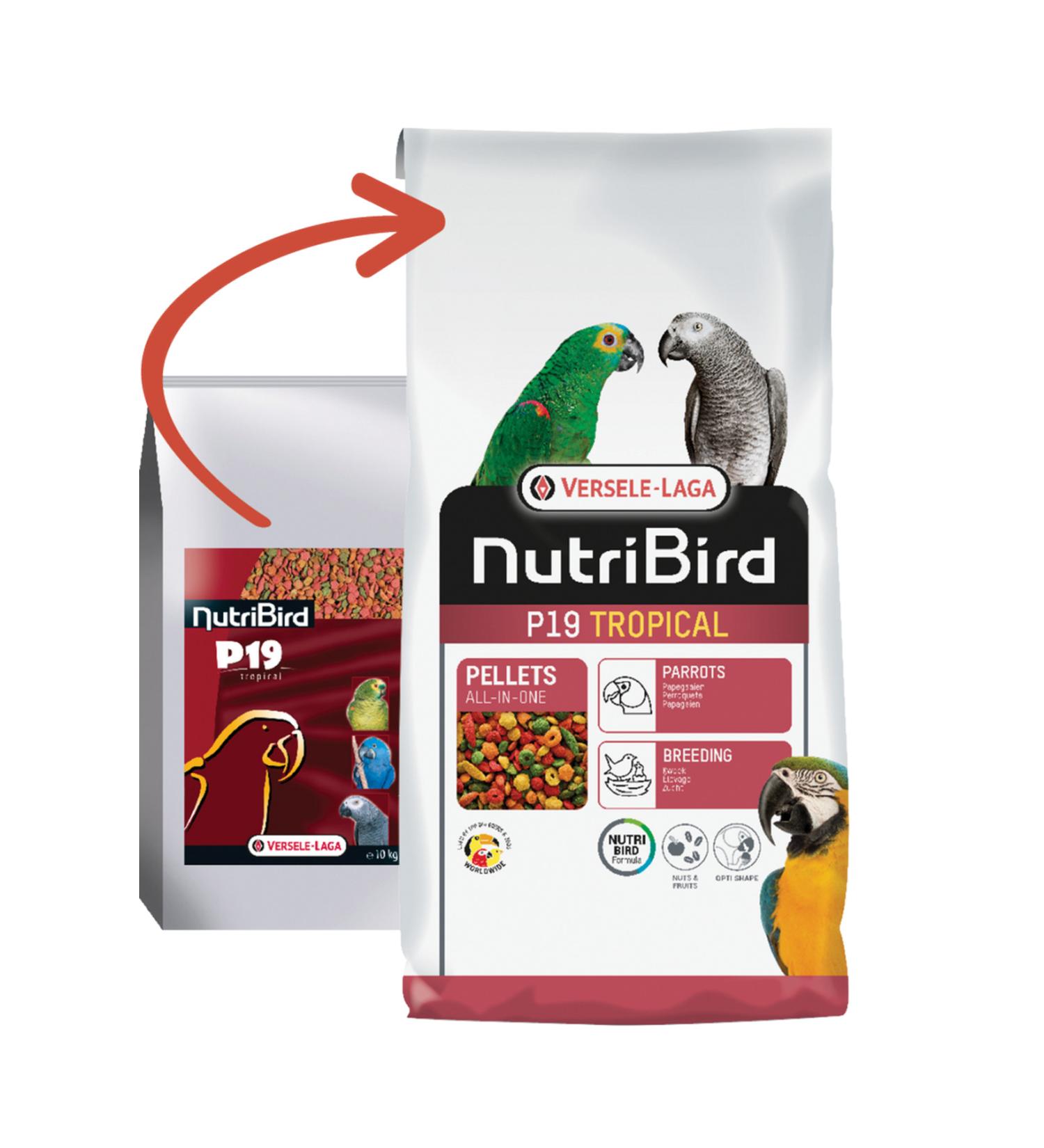 Versele Laga Nutribird P19 Tropical Parrot Pellet Food 10kg 336108