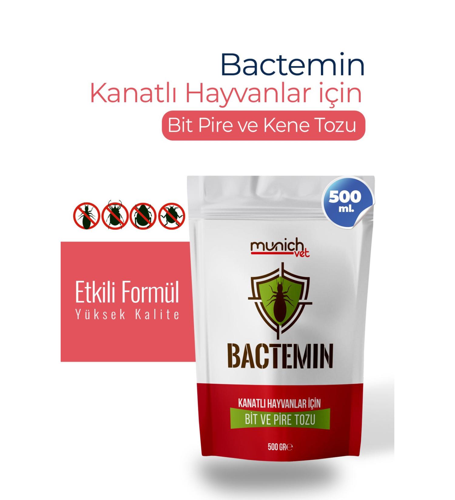 Munich Vet Bactemin Flea and Tick Powder for Birds 500 gr