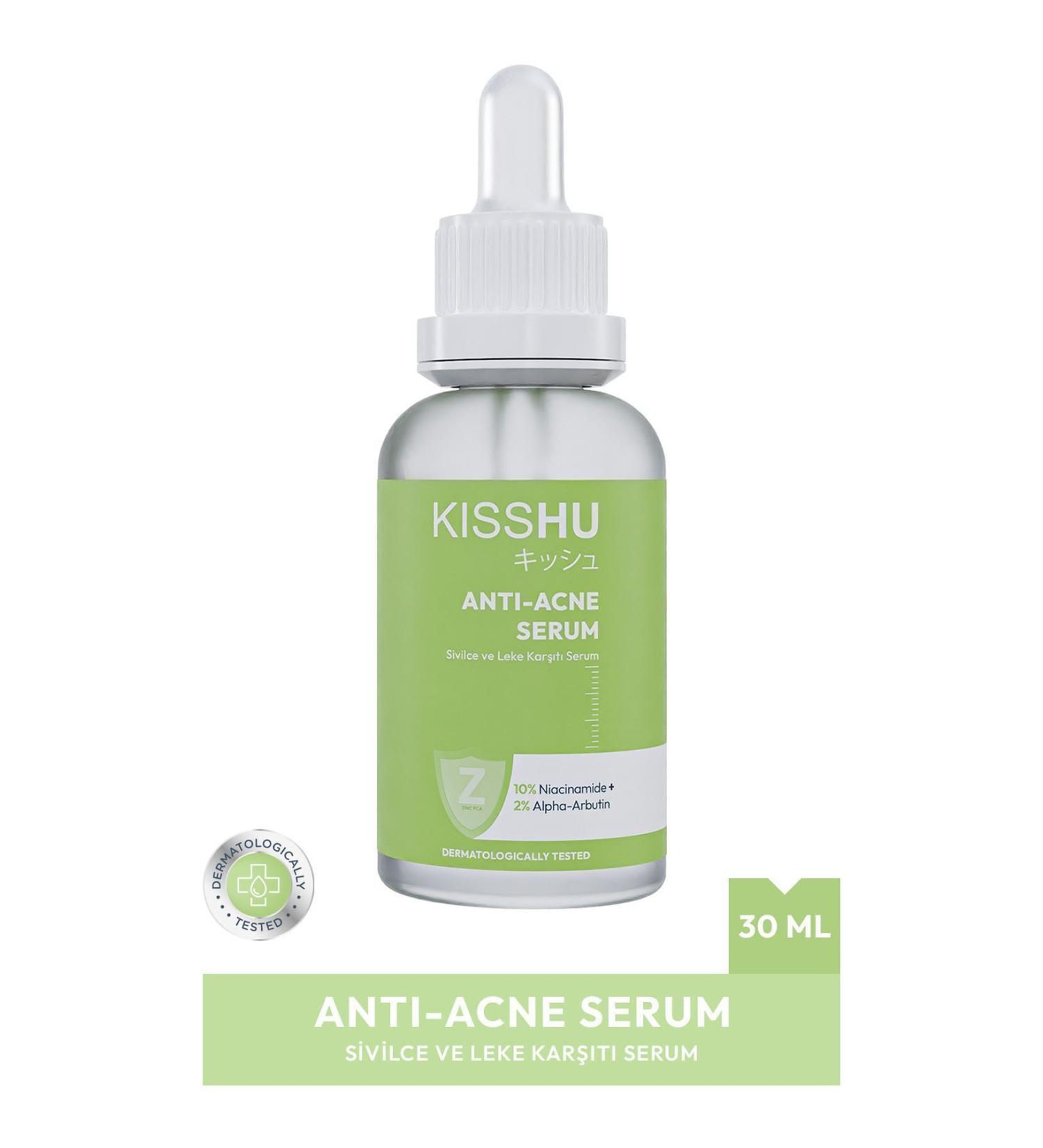 Kisshu Anti-Acne - Anti-Acne and Anti-Blemish Arbutin 2% Niacinamide Serum 30 ml (ZINC PCA) - Buy Online on GoSupps.com