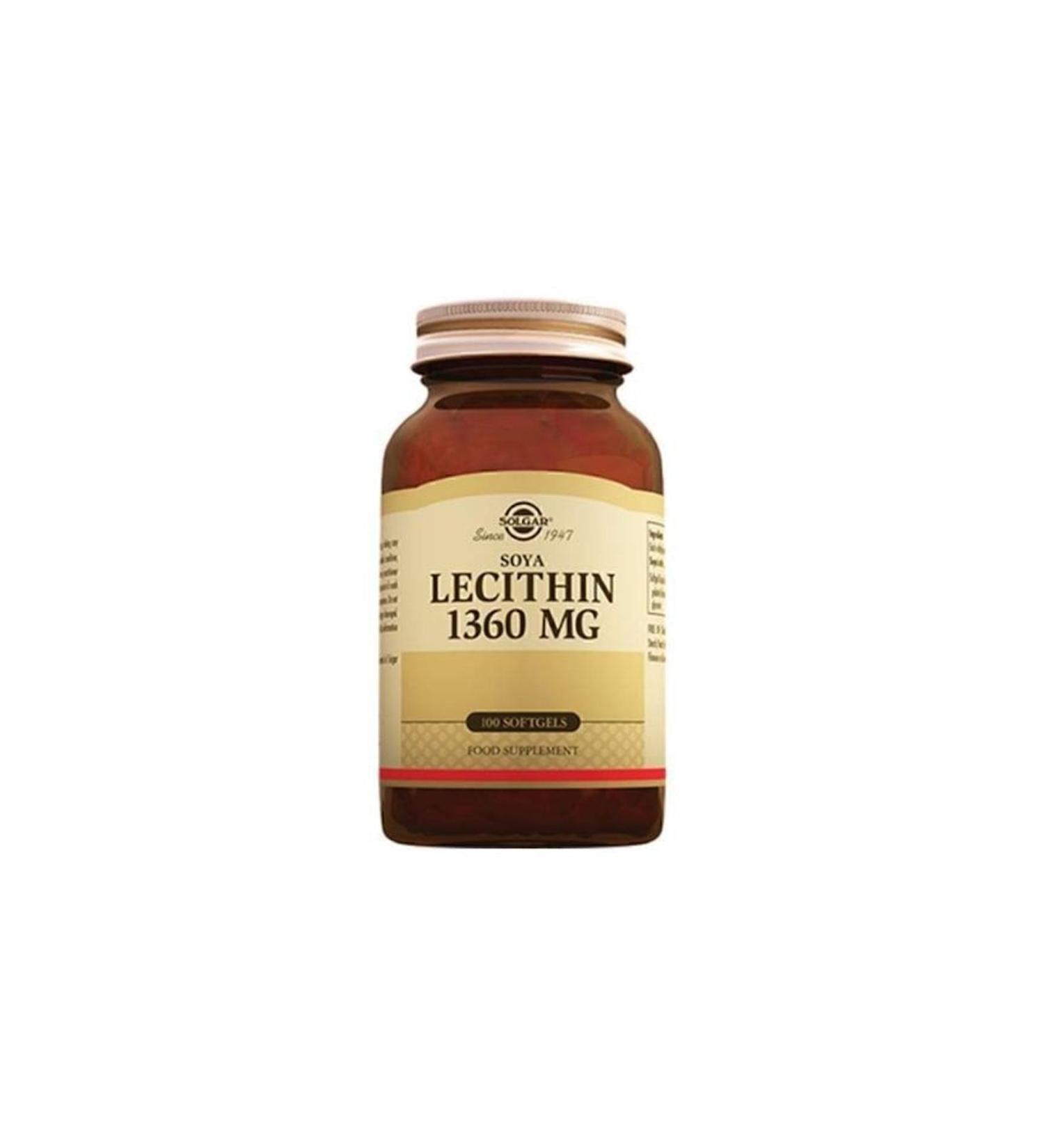 Solgar Lecithin 1360 Mg 100 Soft Gelatin Capsules
