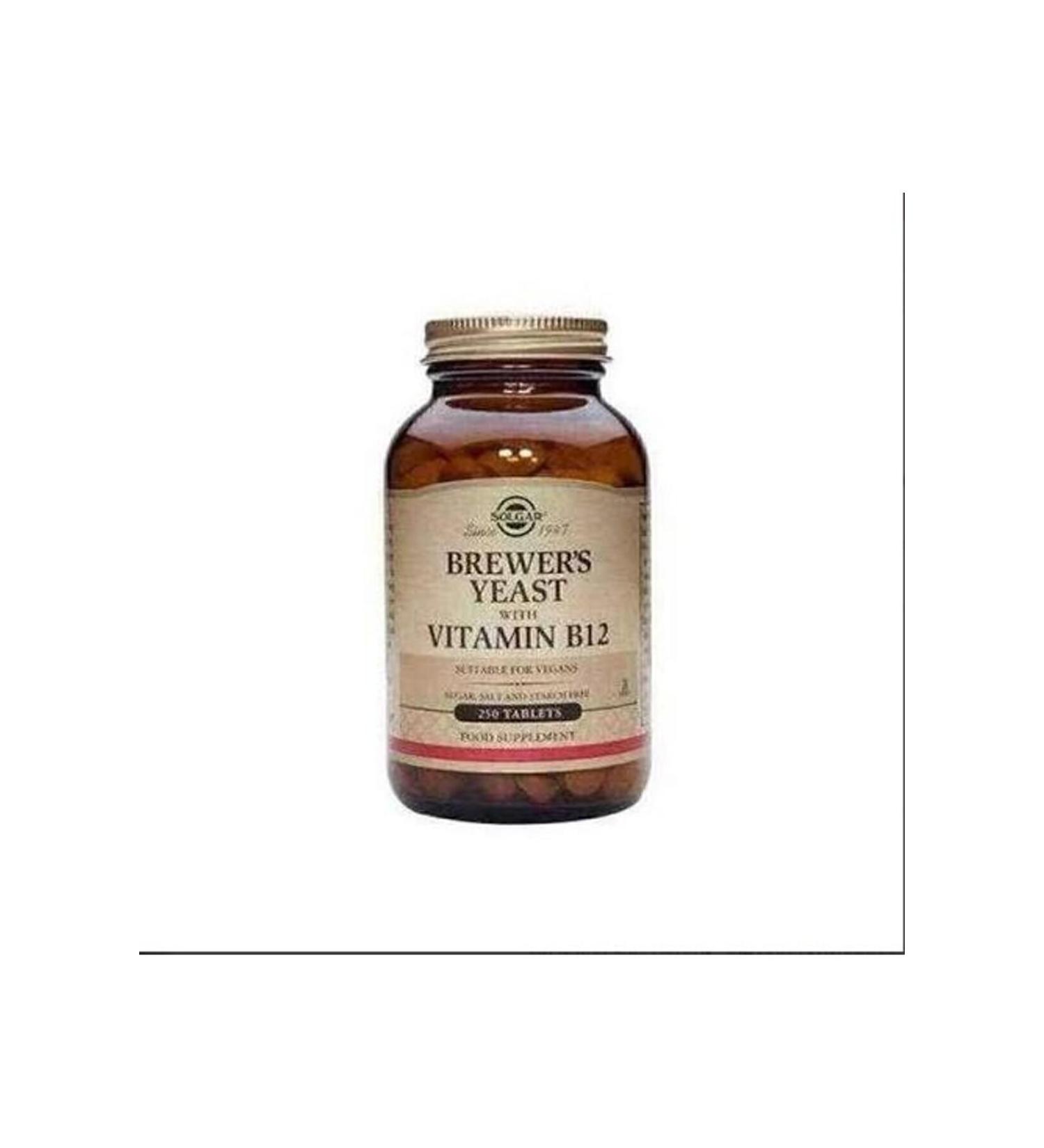 Solgar Brewer S Yeast With Vitamin B12 250 Tablets