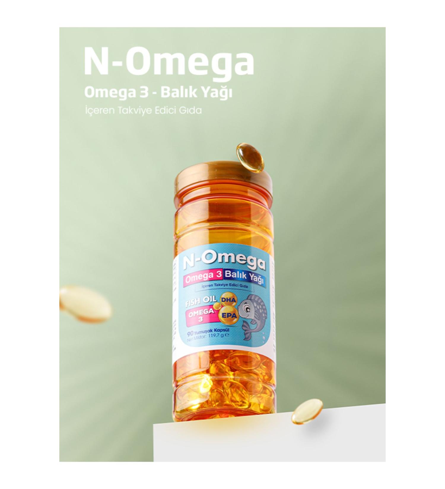 90 Capsules Omega-3 Fish Oil Containing n-omega Dha and Epa 90 Capsules - Buy Online on GoSupps.com