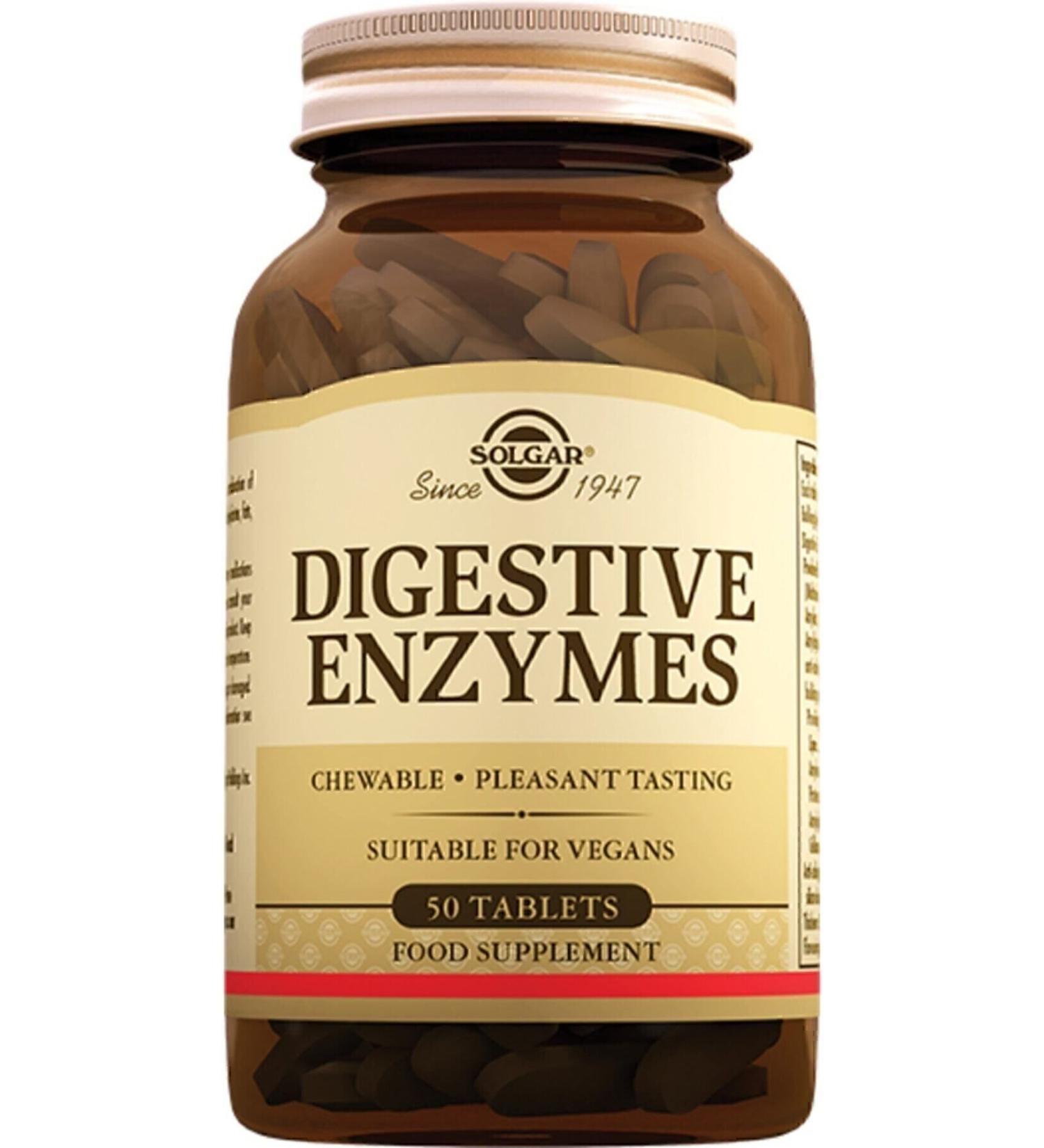 Solgar Digestive Enzymes 50 Tablets - Buy Online on GoSupps.com