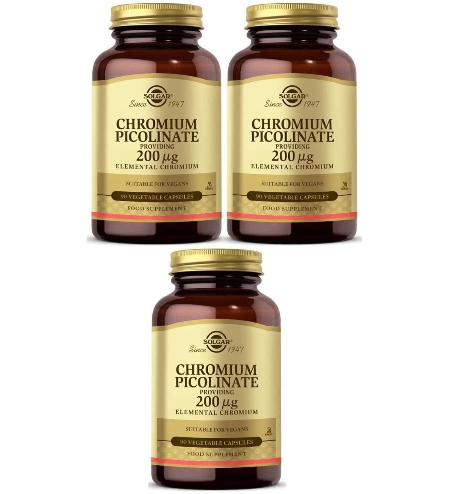 Solgar Chromium Picolinate 200 Mcg X3 Units - Buy Online on GoSupps.com