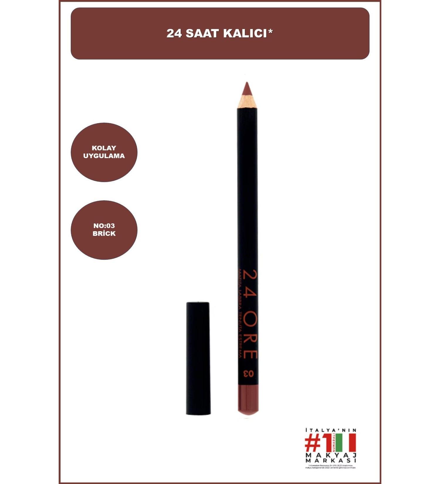 Deborah 24ore Lip Pencil No: 3 Brick