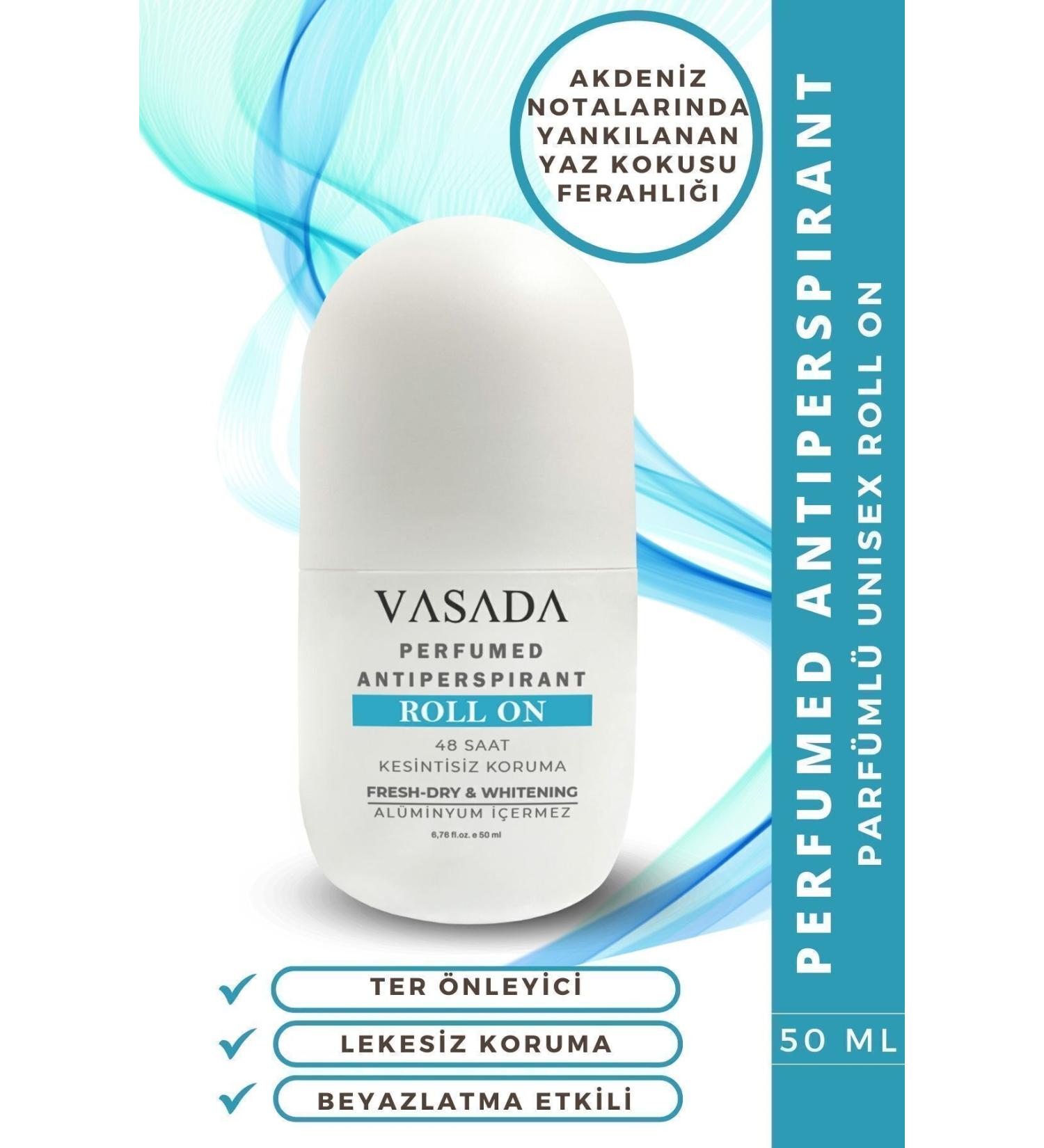 Vasada Anti-Sweat Odor Whitening Aluminum-Free Unisex Roll-on 50 ml - Buy Online on GoSupps.com