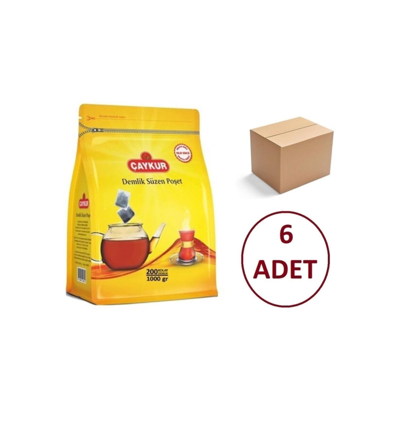 aykur 6 Pieces Teapot Filtering Tea Bag 5 Gr 200 Pieces Total 6kg (1 Box)