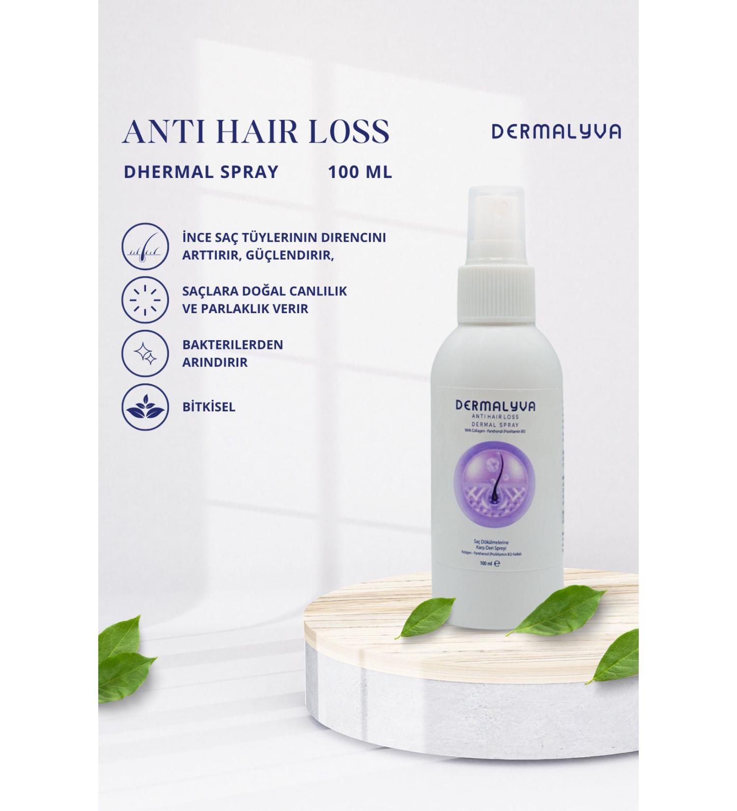 DERMALYVA Cosmetic Scalp Lotion Ozone Panthenol Caffeine Additive