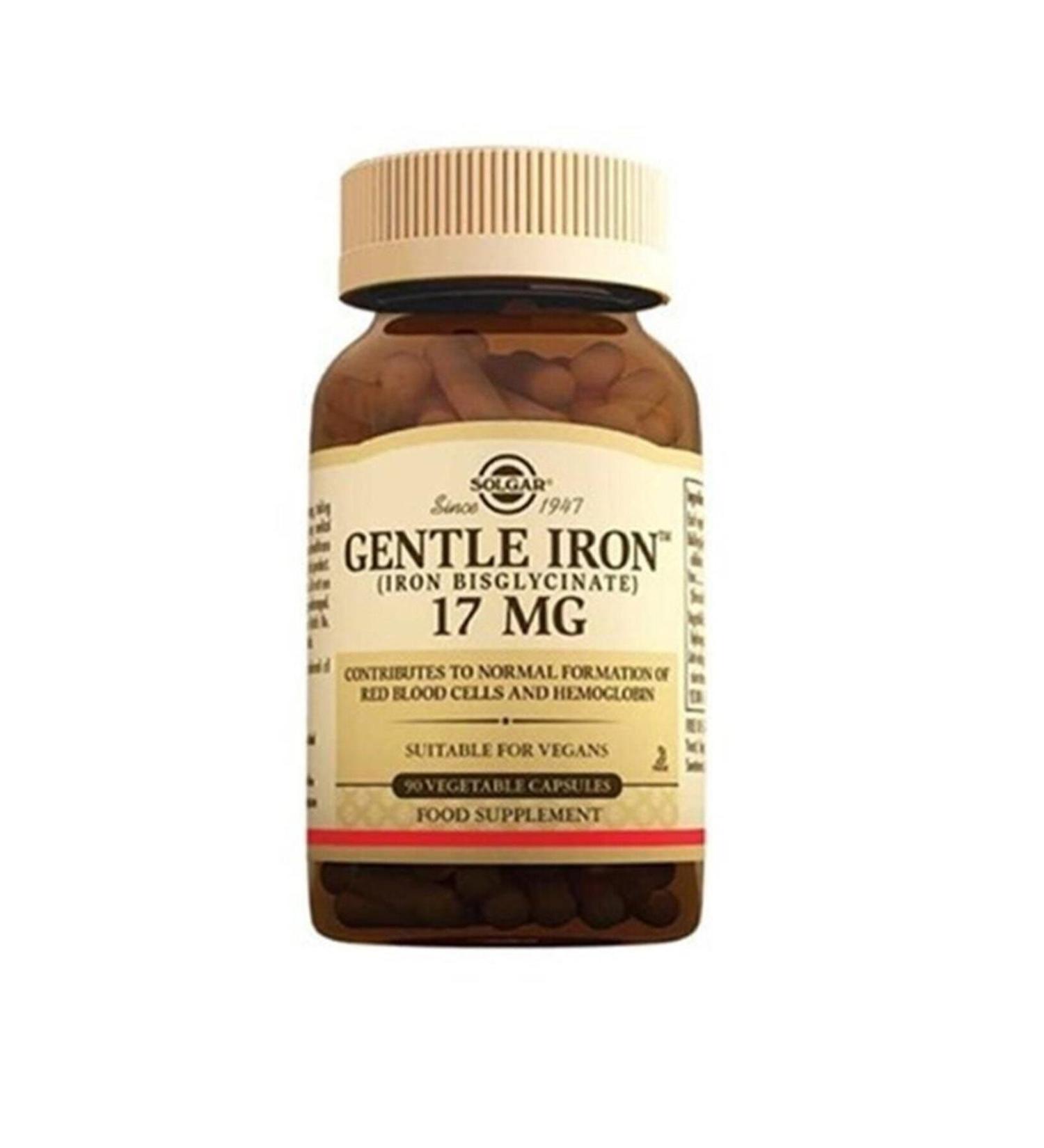 Solgar Gentle Iron 17 Mg 90 Capsules - Buy Online on GoSupps.com