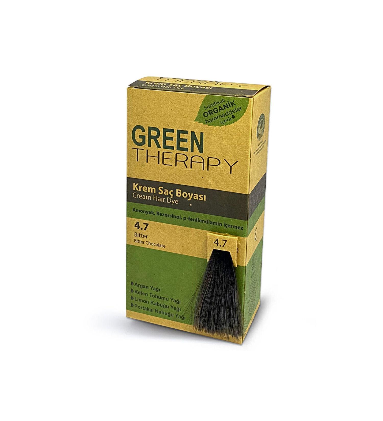 Green Therapy Cream Hair Dye 4.7 Bitter
