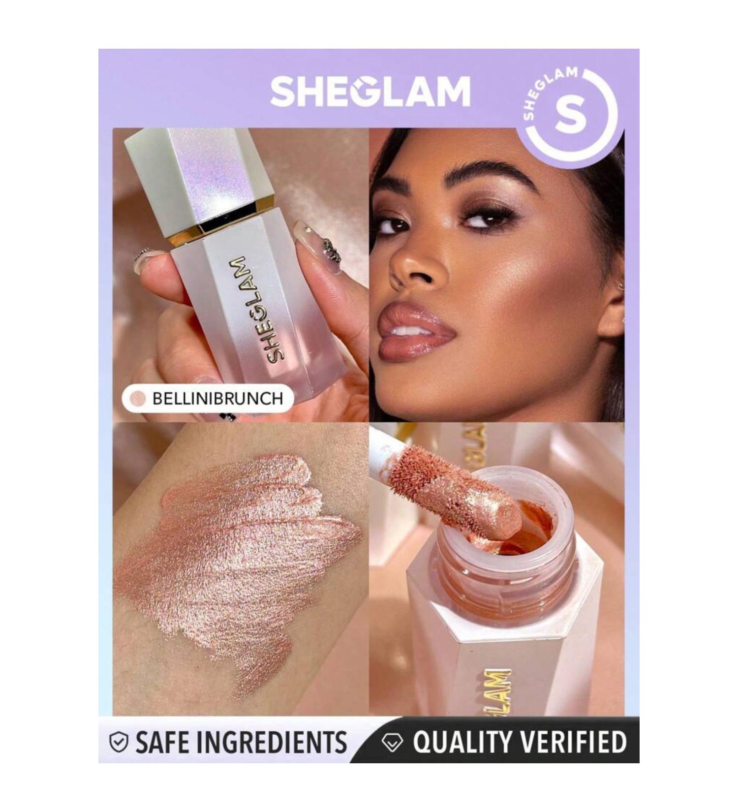 SHEGLAM GLOW BLOOM LIQUID HIGHLIGHTER -BELLINI BRUNCH Vegan Gluten Alcohol paraben free - Buy Online on GoSupps.com