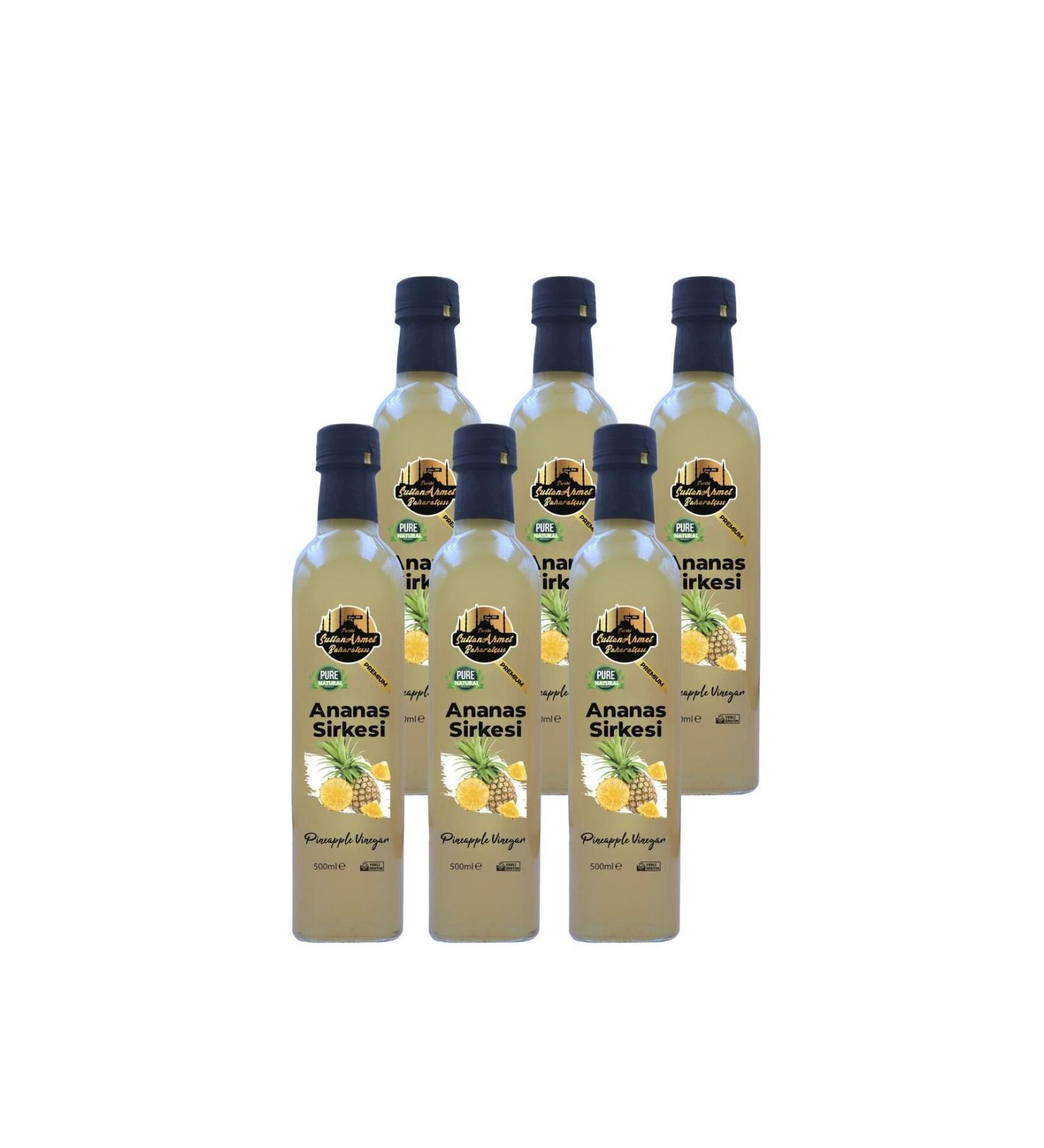 Historical Sultanahmet Spice Shop Pineapple Vinegar 0 Additive-Free 6 Piece Set Natural Fermented