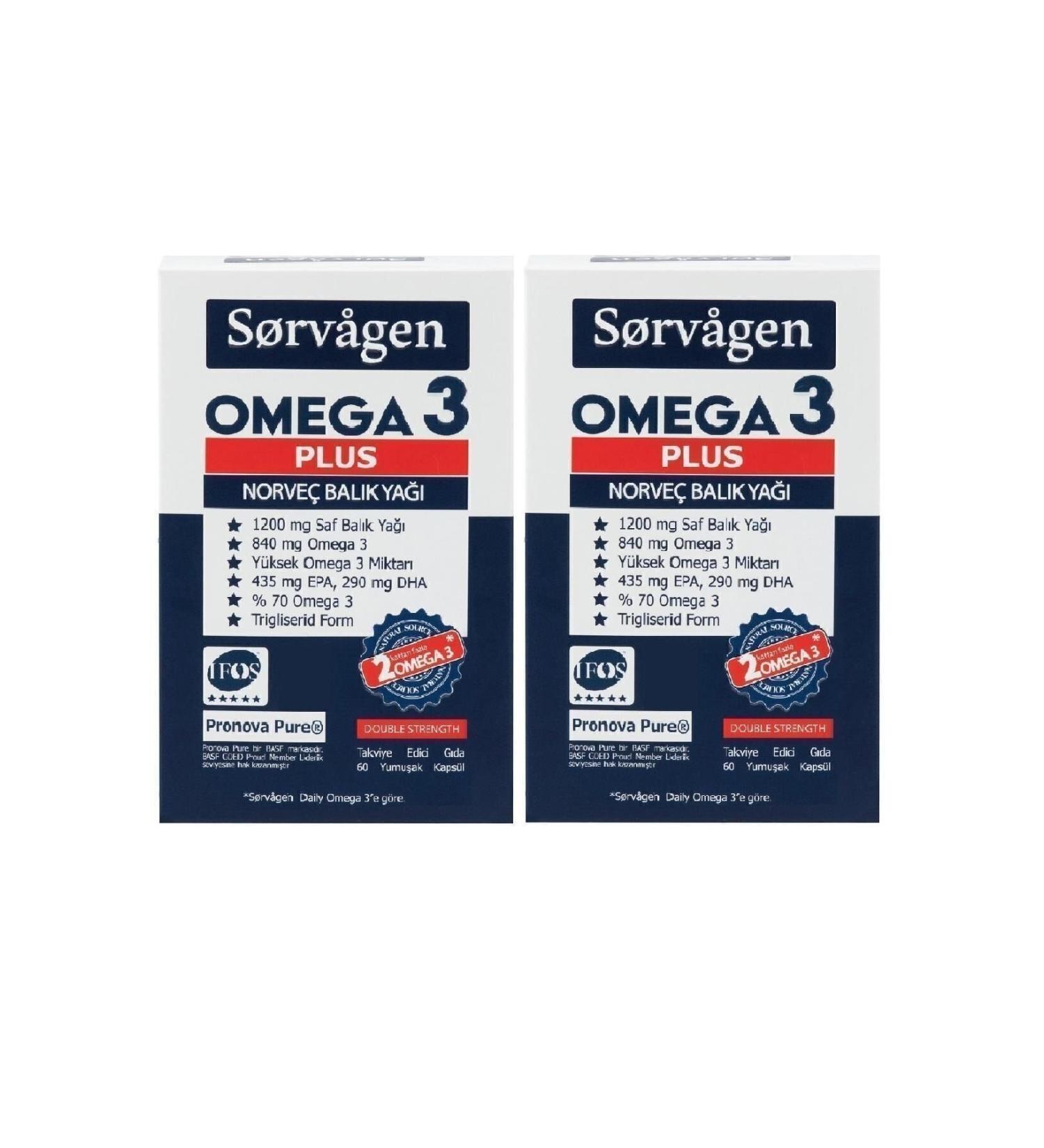 Sorvagen Omega 3 Plus 1200 Mg Norwegian Fish Oil 2 Pieces